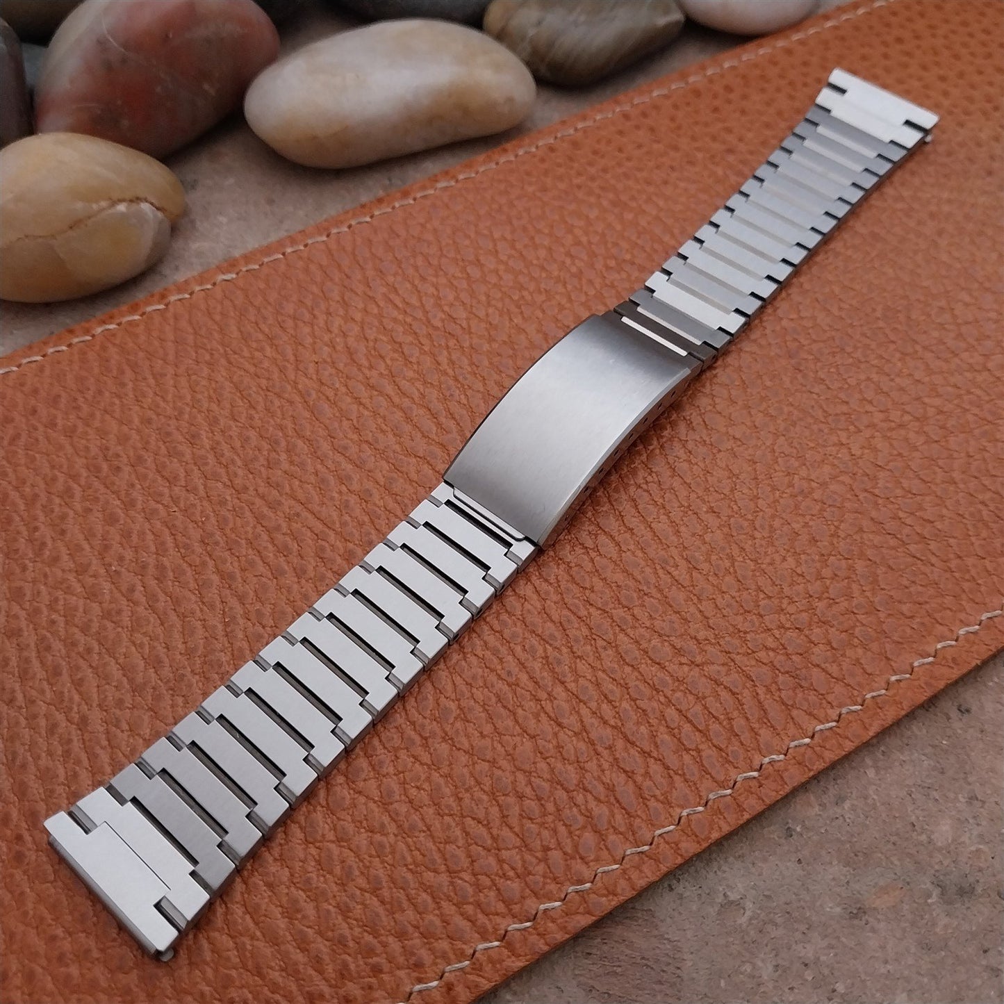 Vintage 18mm Solid Link Stainless Steel nos Unused Classic Watch Band