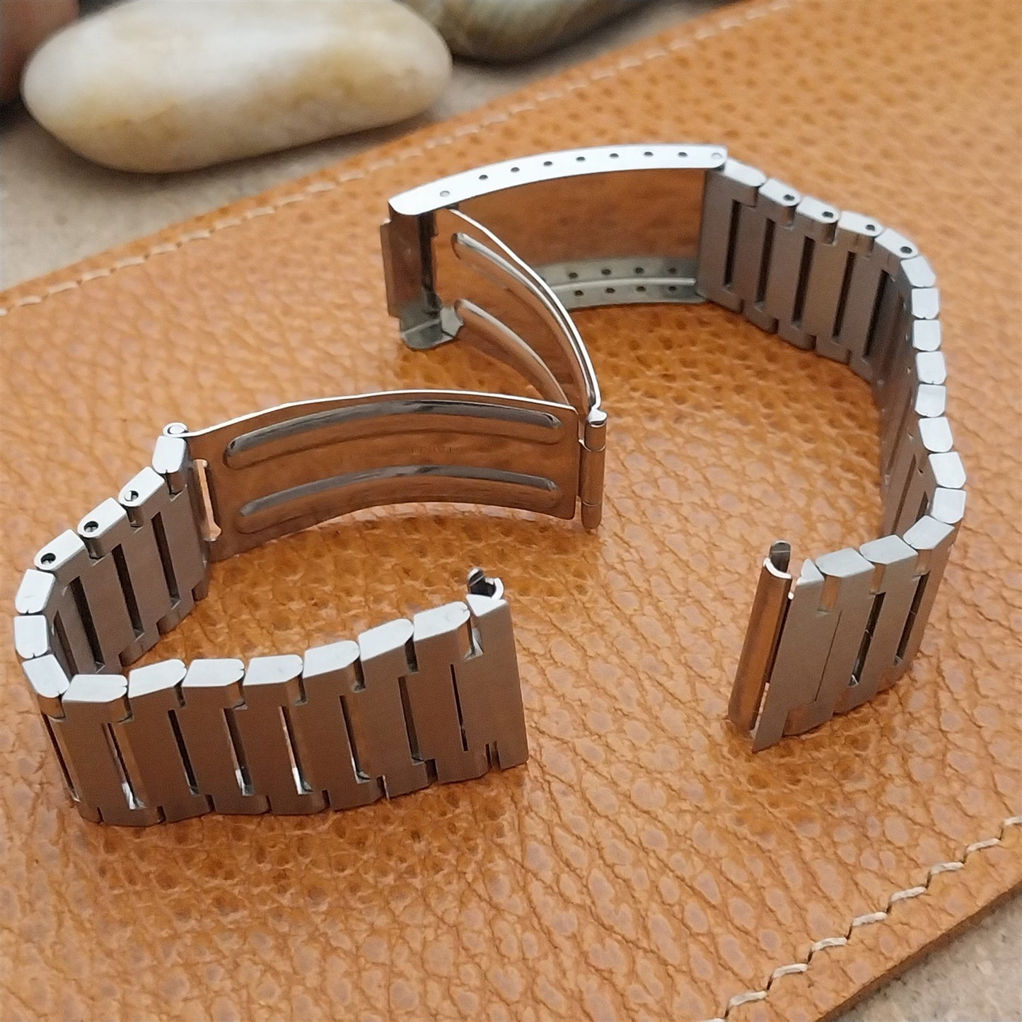 Vintage 18mm Solid Link Stainless Steel nos Unused Classic Watch Band