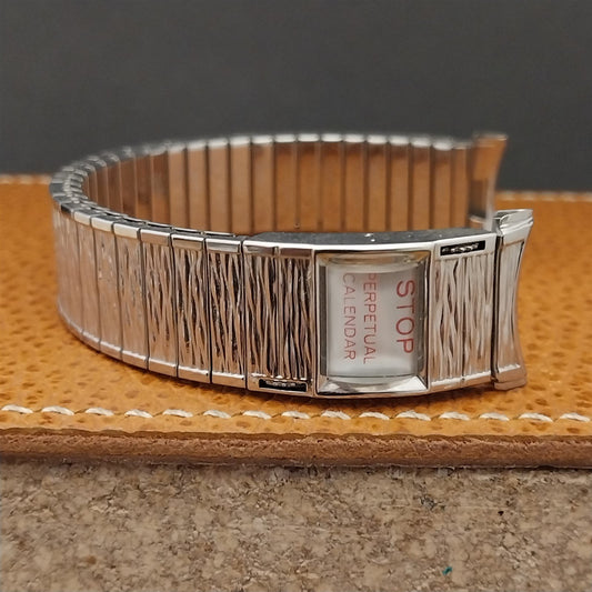 1970s Speidel Valencia Perpetual Calendar Stainless Steel Vintage Watch Band
