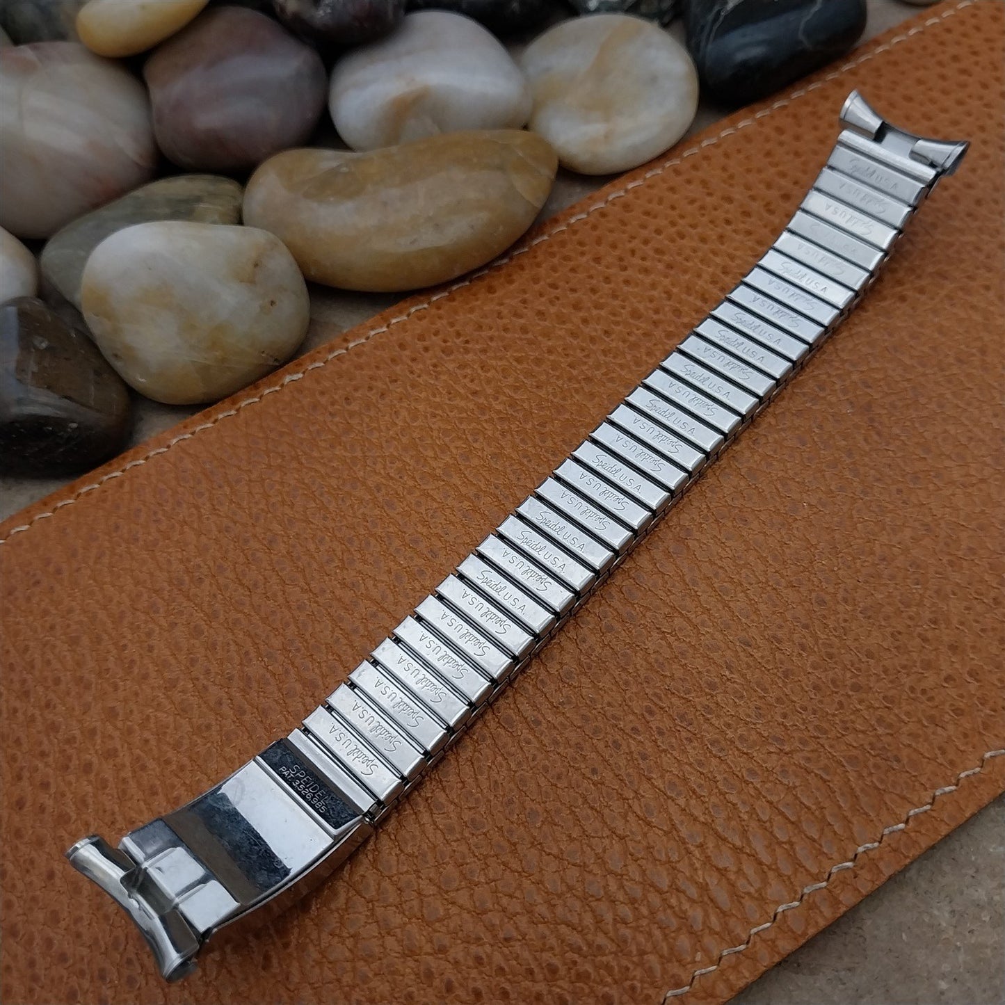1970s Speidel Valencia Perpetual Calendar Stainless Steel Vintage Watch Band