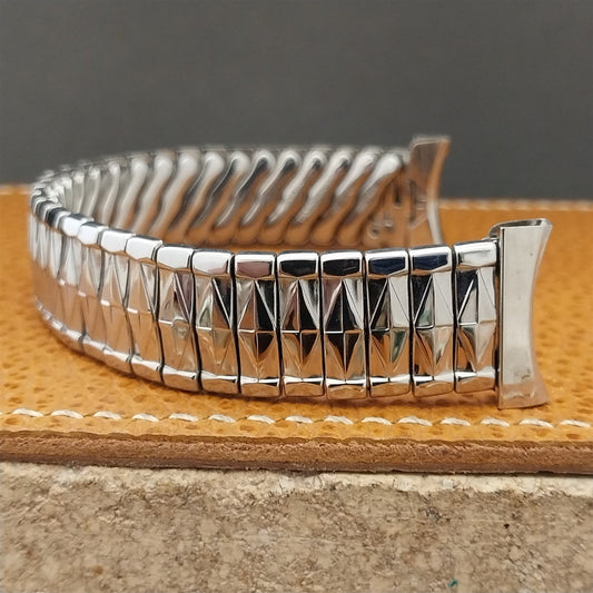 19mm 1960s Bellavance Stainless Steel Expansion nos Vintage Watch Band