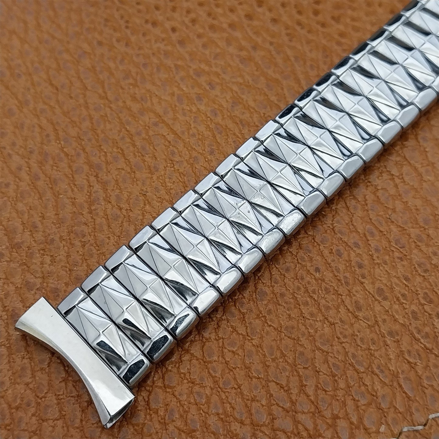 19mm 1960s Bellavance Stainless Steel Expansion nos Vintage Watch Band