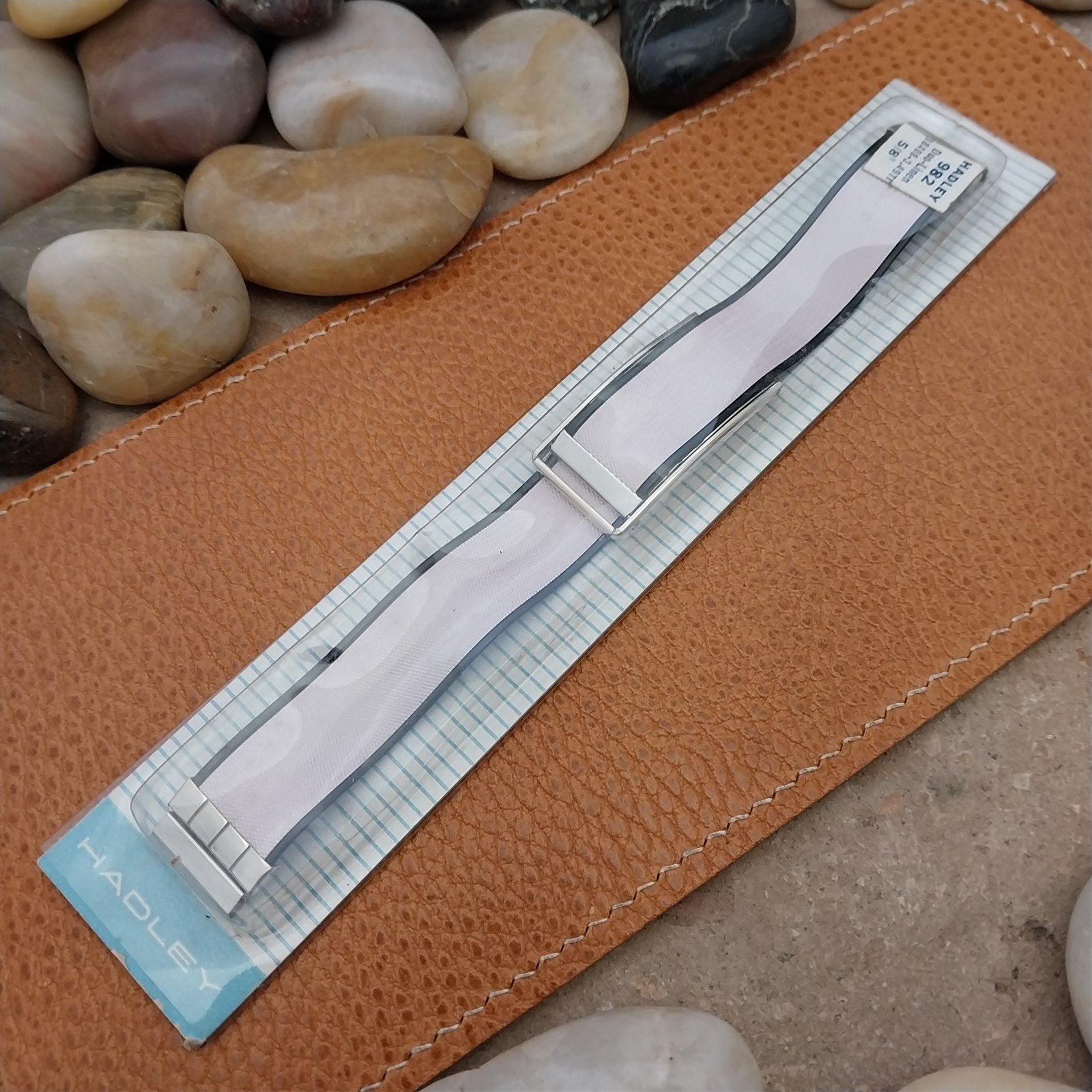 Hadley Elgin Duo-Linen 5/8" nos Unused 1950s Vintage Watch Band