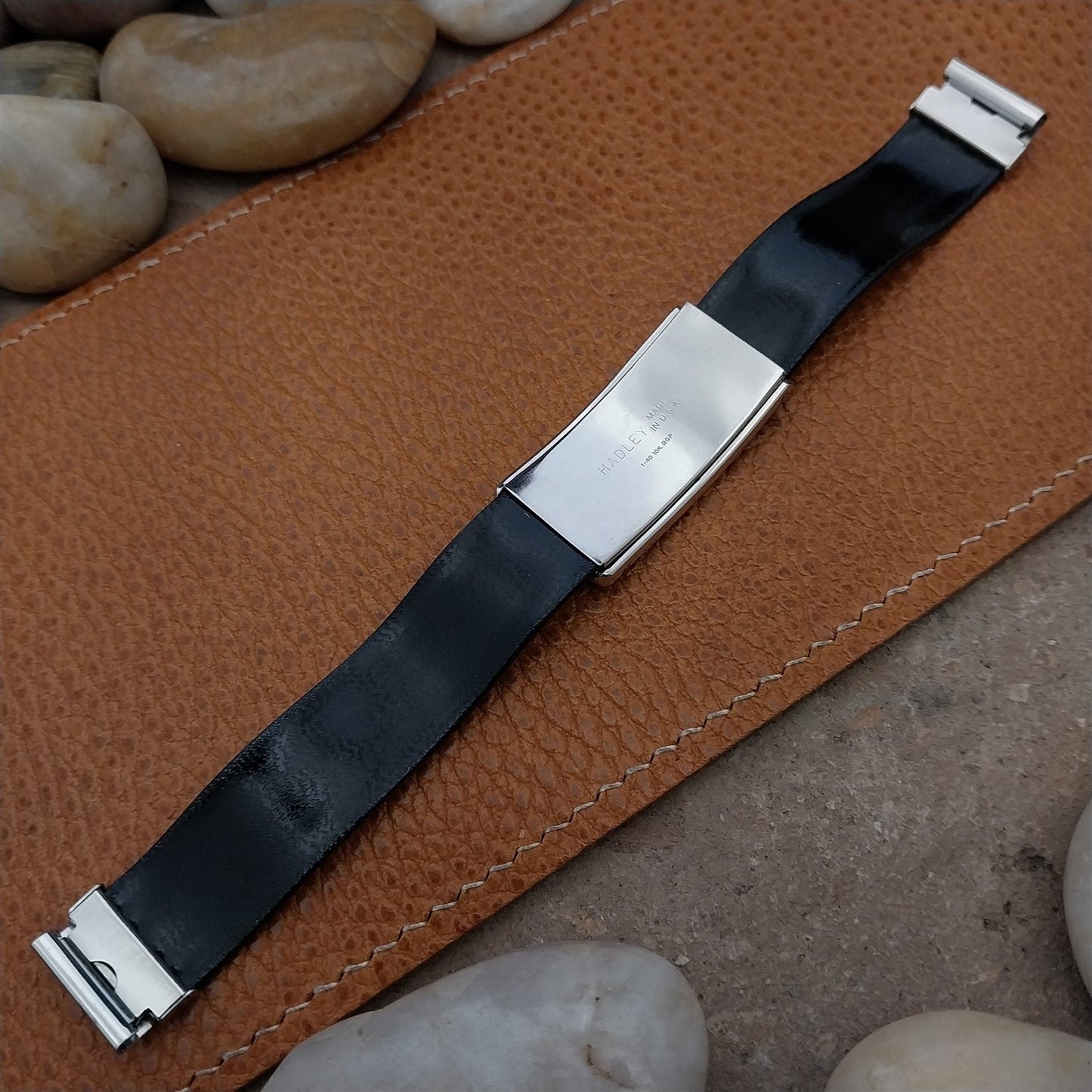 Hadley Elgin Duo-Linen 5/8" nos Unused 1950s Vintage Watch Band