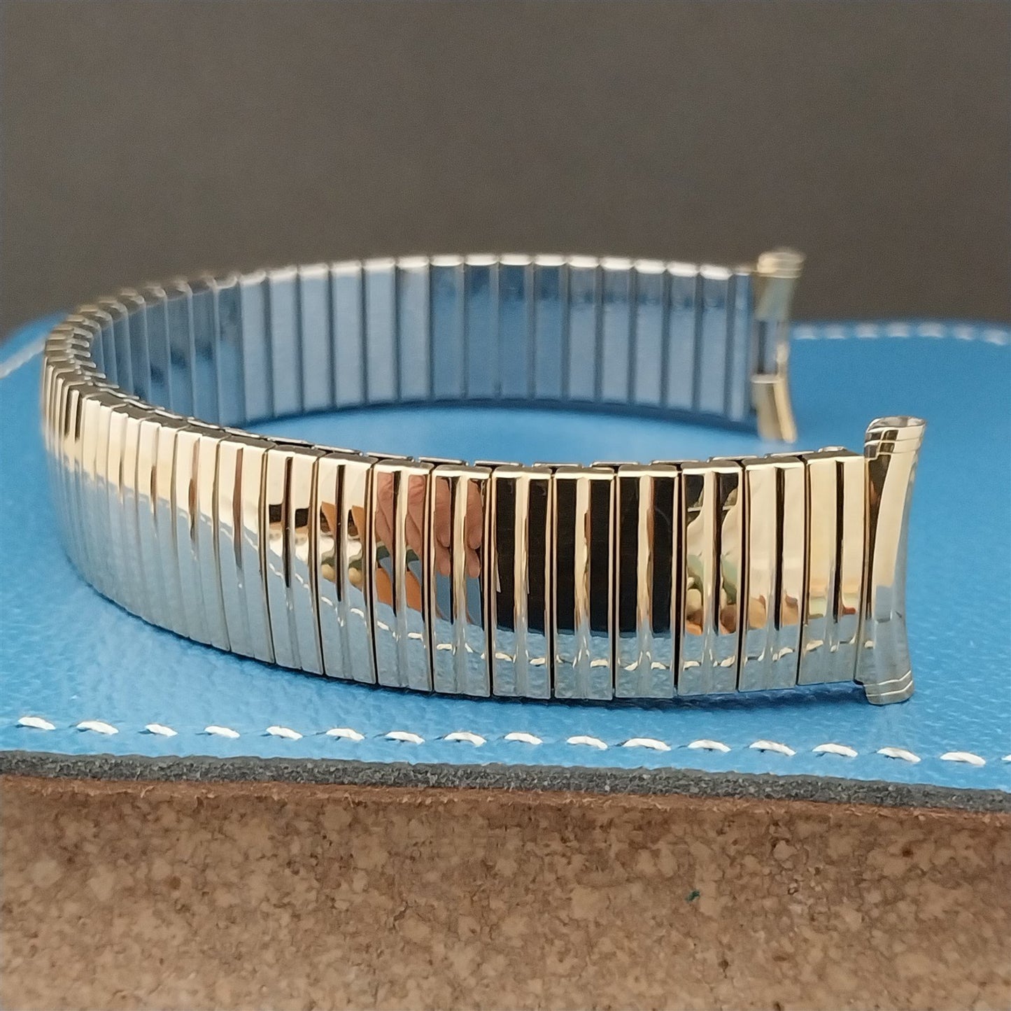 Extra Long 1968 Speidel USA 10k Gold-Filled Linesman Unused Vintage Watch Band