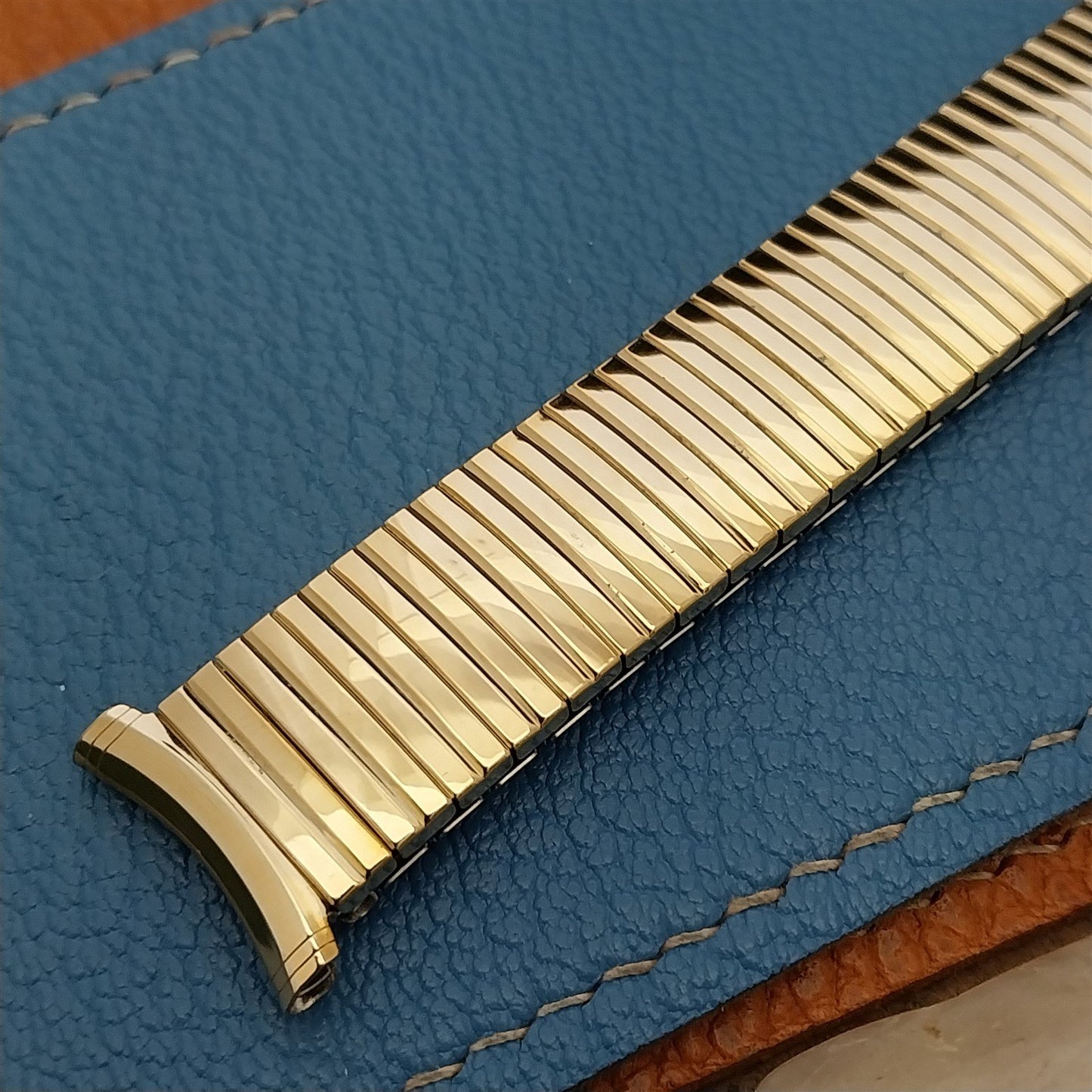 Extra Long 1968 Speidel USA 10k Gold-Filled Linesman Unused Vintage Watch Band