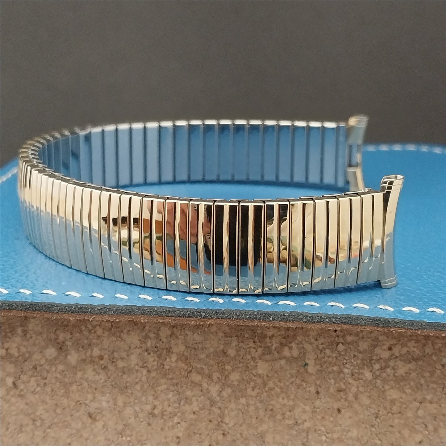 Extra Long 1969 Speidel USA 10k Gold-Filled Linesman Unused Vintage Watch Band