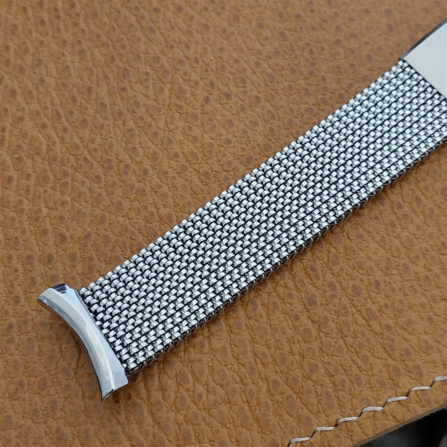 19mm Evinger USA Stainless Steel Expansion Mesh Long Vintage Watch Band