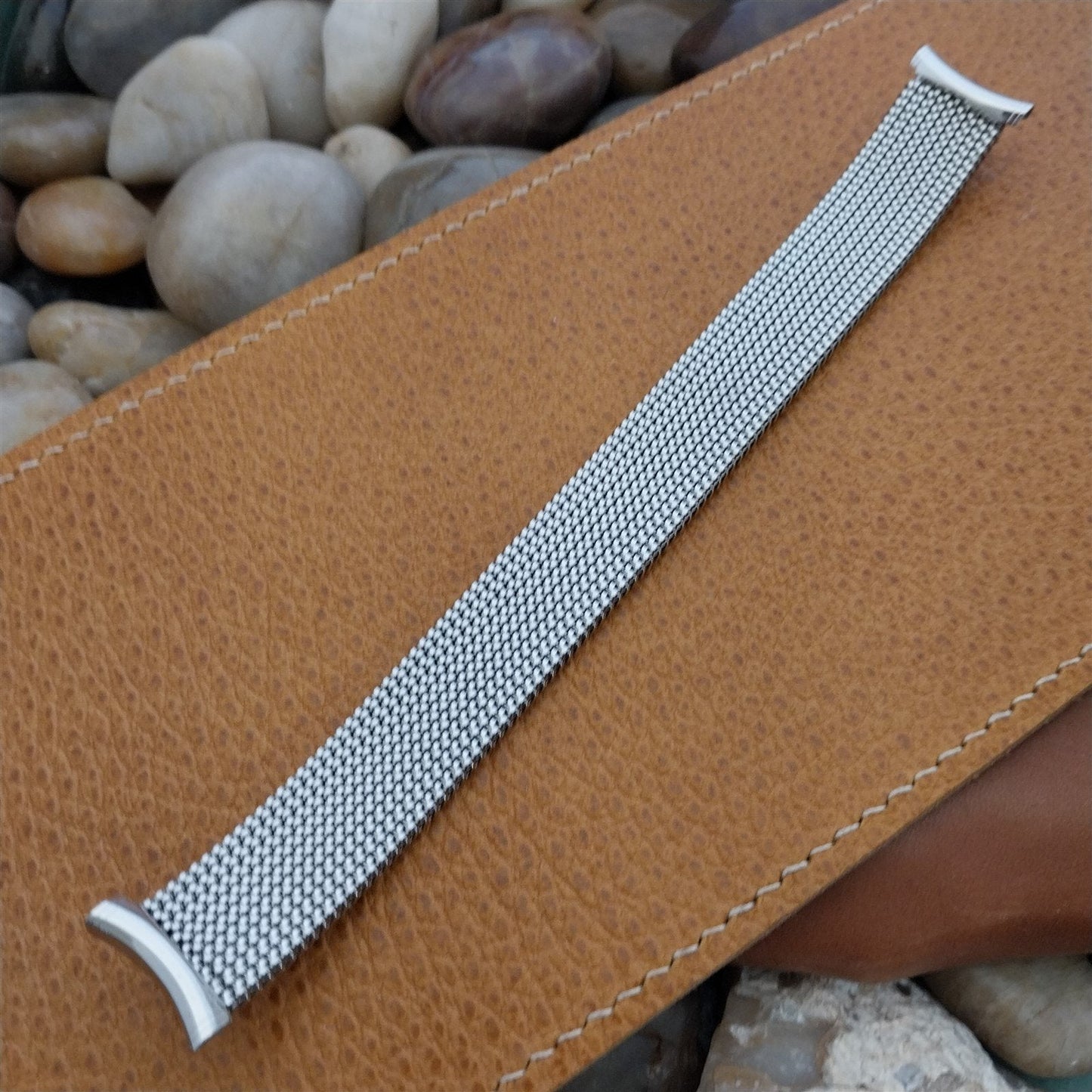 19mm Evinger USA Made Long Stainless Steel Mesh Vintage Watch Band 18mm