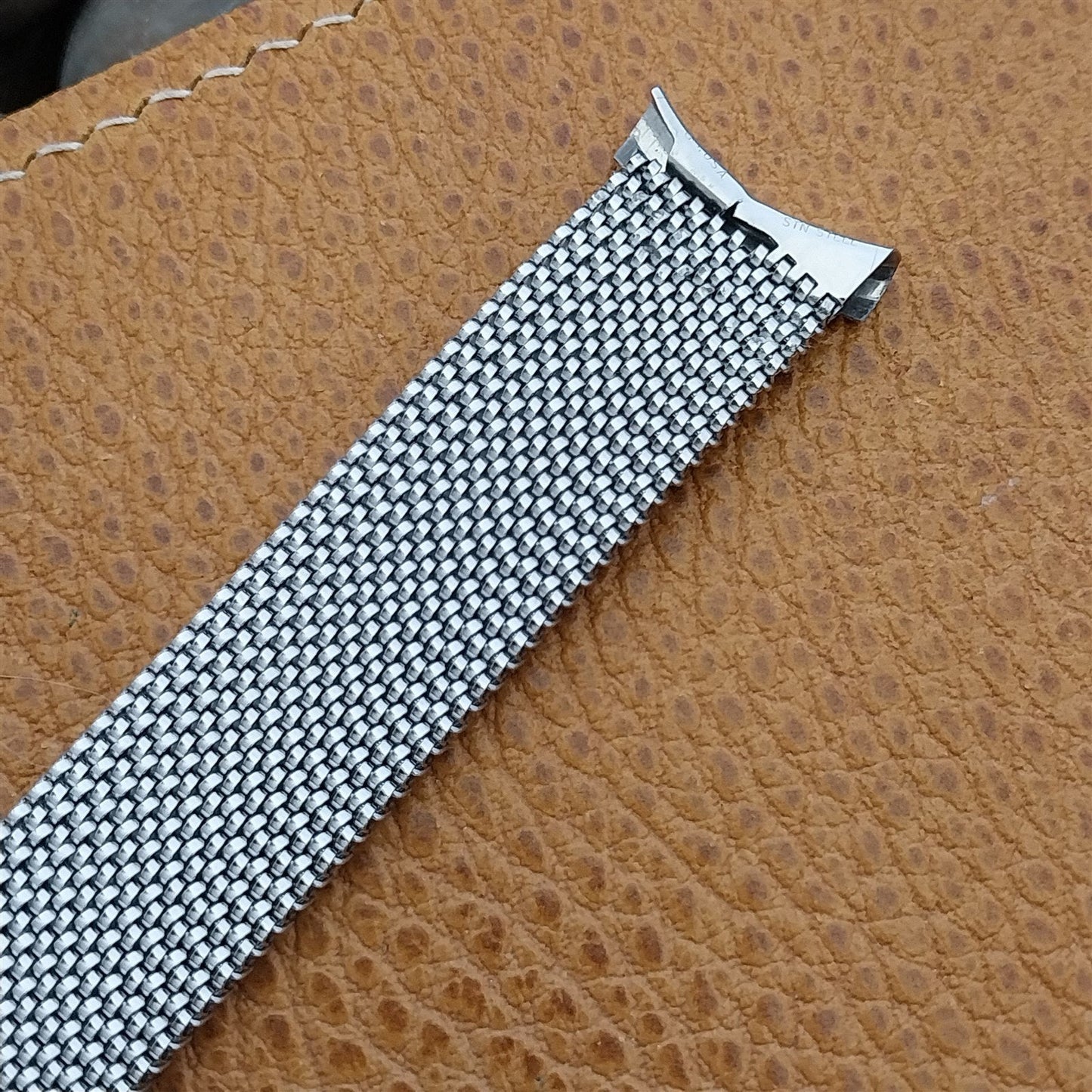 19mm Evinger USA Made Long Stainless Steel Mesh Vintage Watch Band 18mm