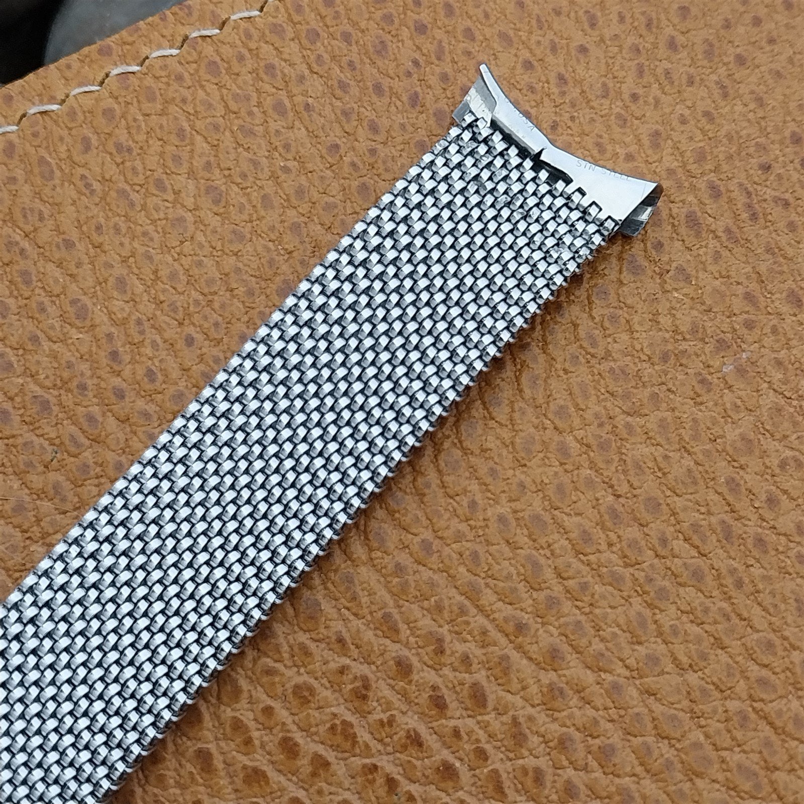 19mm Evinger USA Made Long Stainless Steel Mesh Vintage Watch Band 18mm