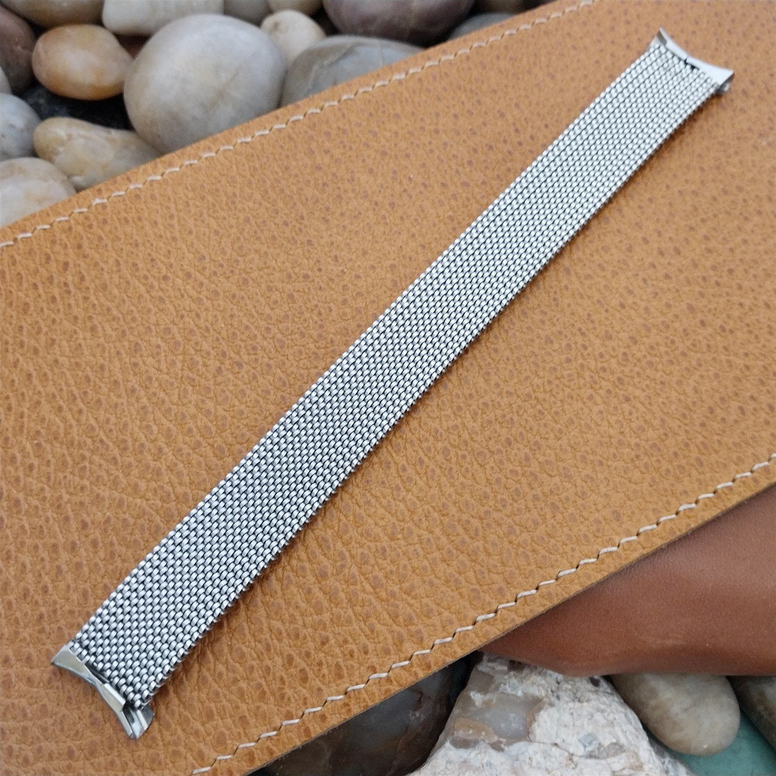 19mm Evinger USA Made Long Stainless Steel Mesh Vintage Watch Band 18mm