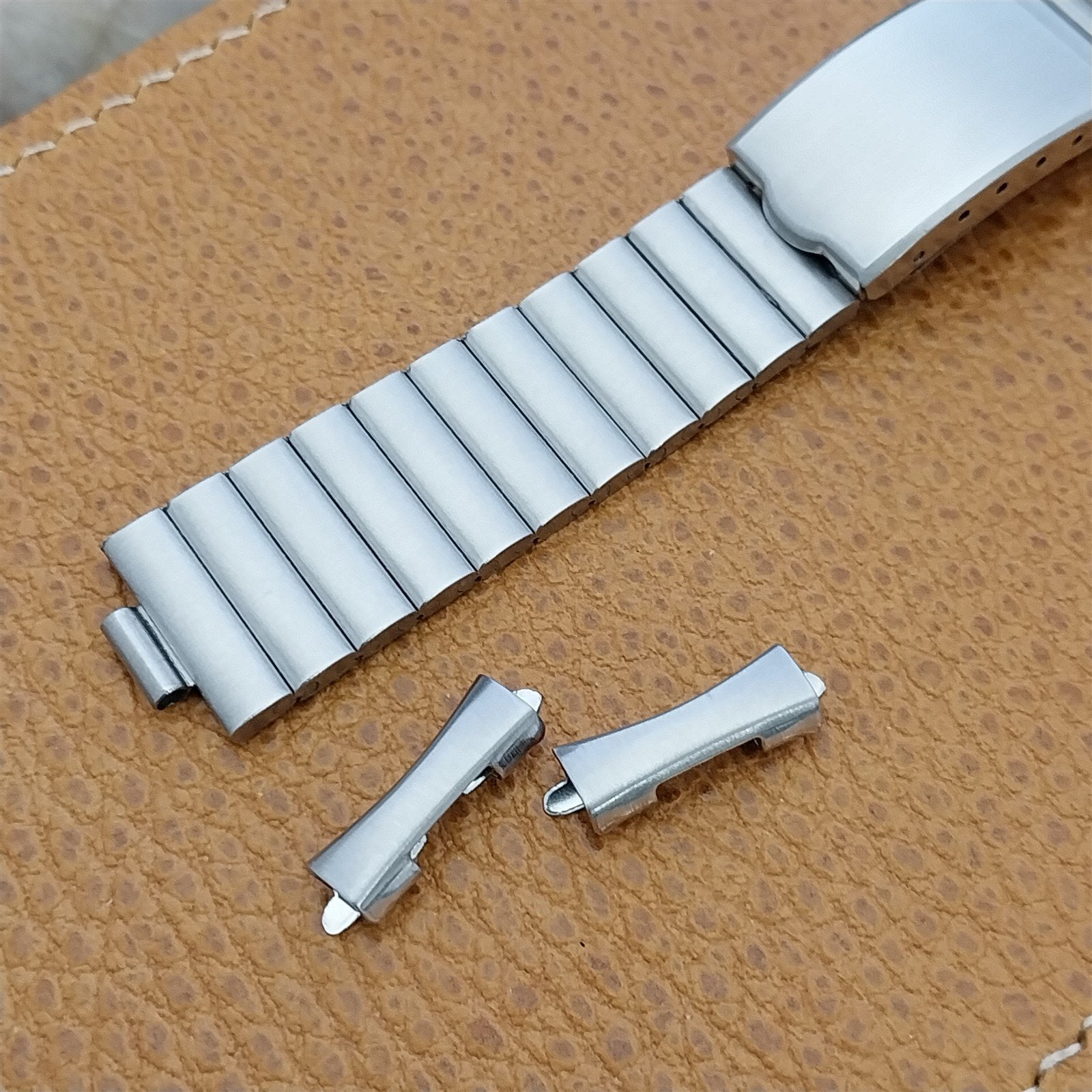 17.2mm Drema Stainless Steel Bar-Link nos 1970s Vintage Watch Band