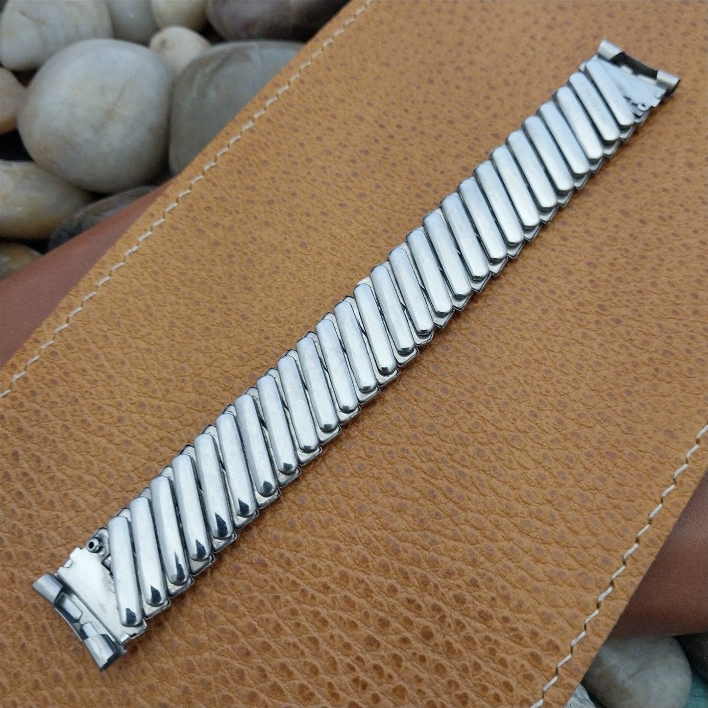17.2mm Miflex Japan Stainless Steel Unused 1960s Vintage Watch Band