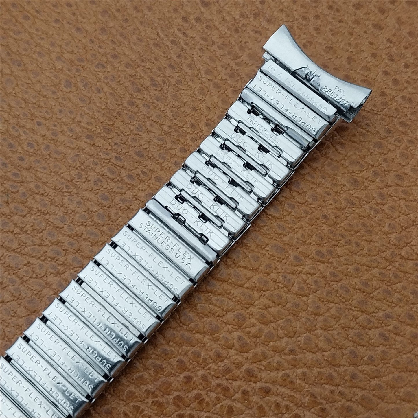 Flex-Let USA Stainless Steel Super-Flex Expansion 3/4" nosVintage Watch Band