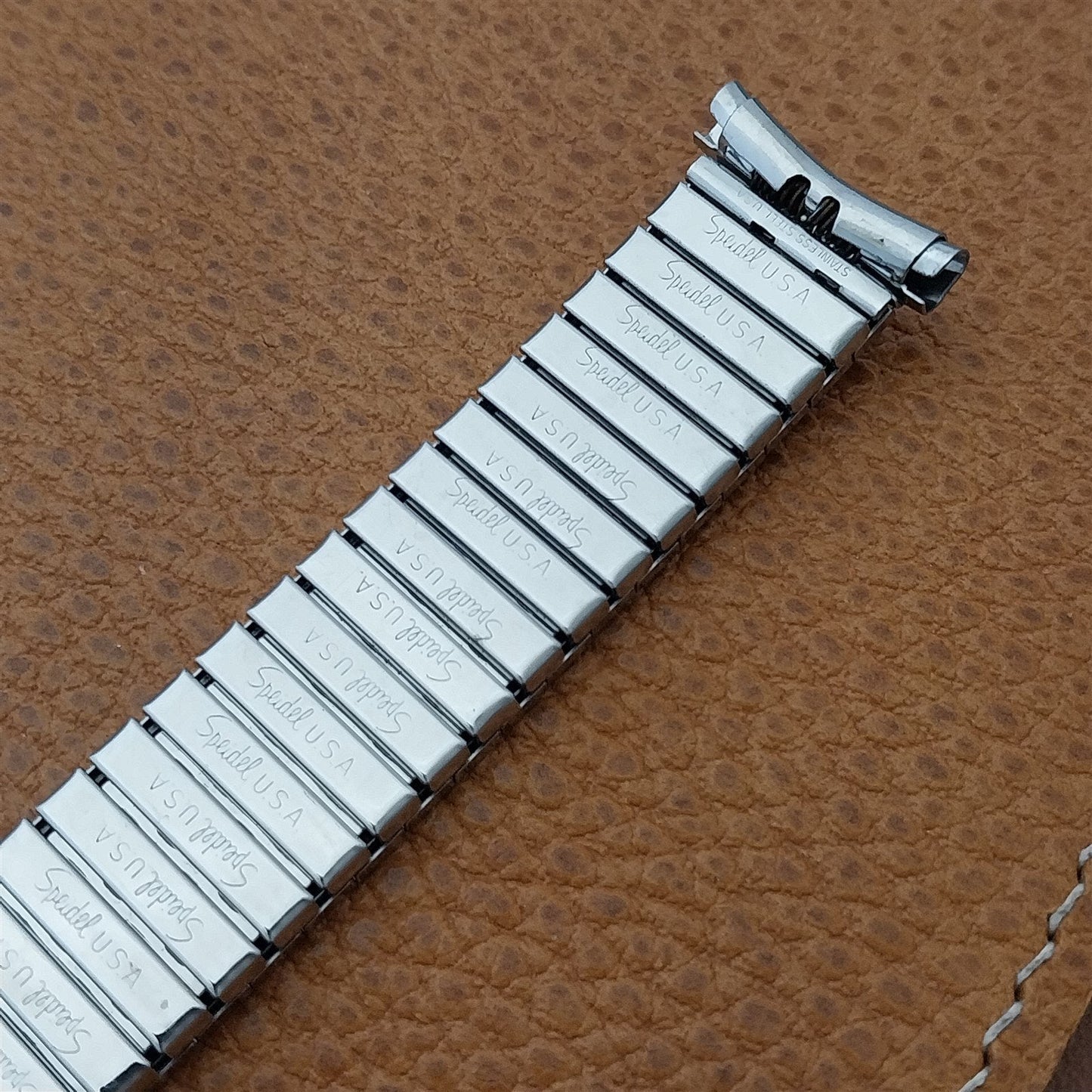 18mm 19mm Stainless Steel Speidel Valencia USA Made nos Vintage Watch Band