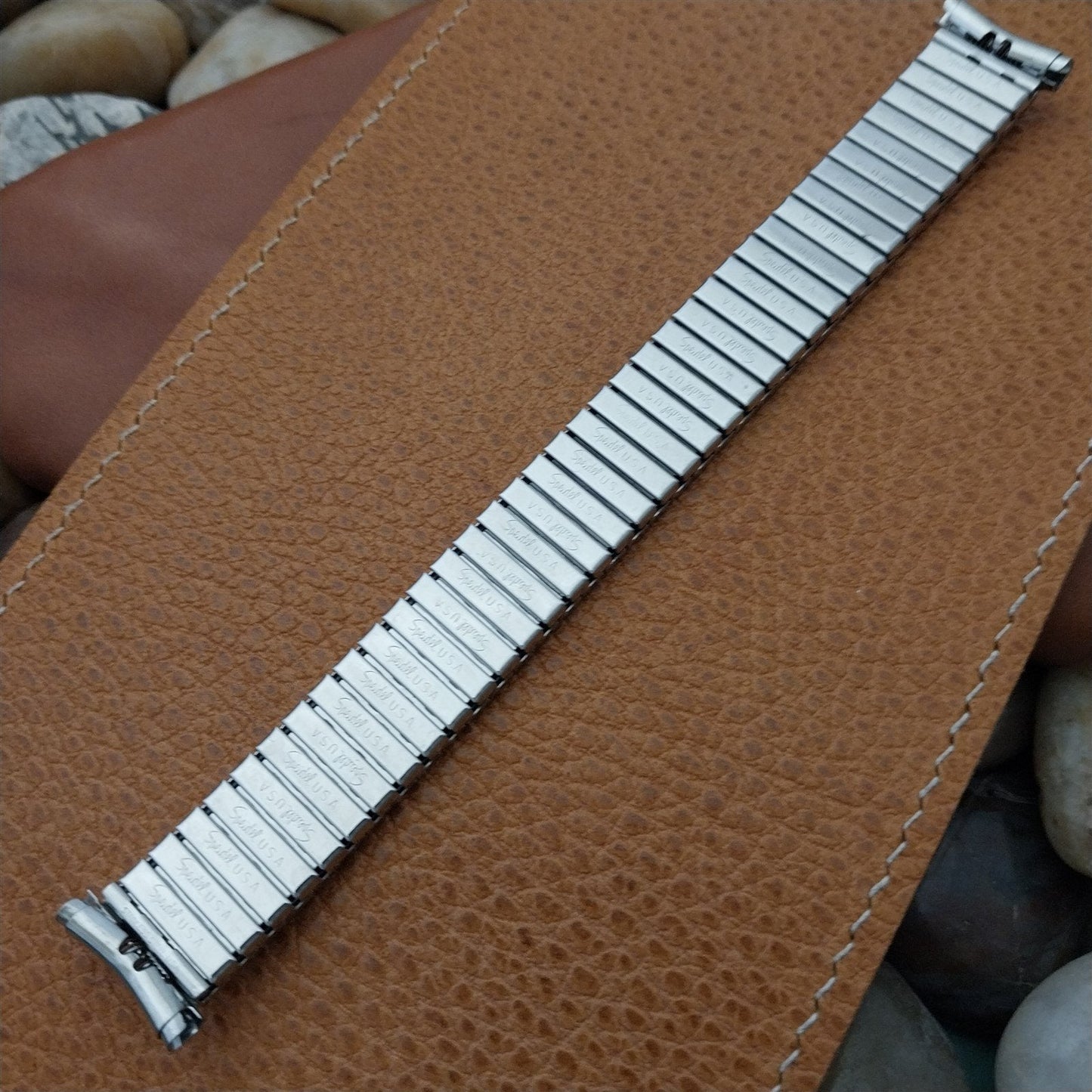 18mm 19mm Stainless Steel Speidel Valencia USA Made nos Vintage Watch Band