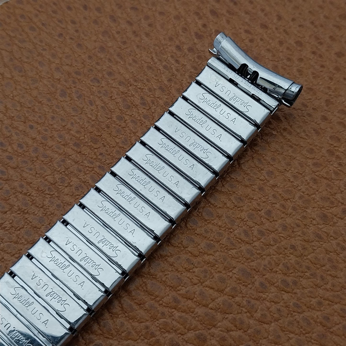 Vintage 1970s 19mm 18mm 16mm Stainless Steel Speidel Linesman Unused Watch Band