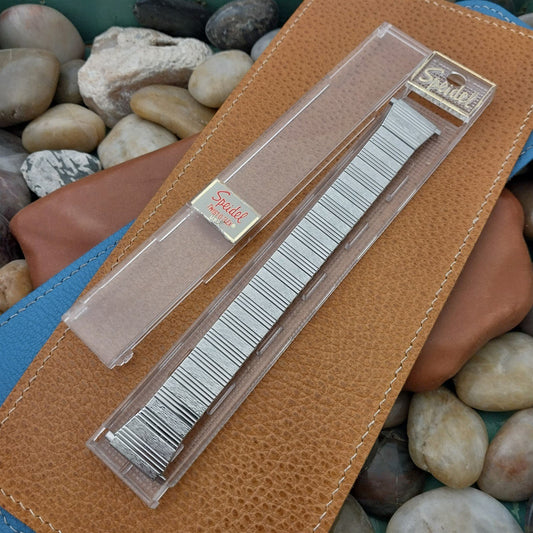 1970s USA Made Stainless Steel nos Flared Vintage Watch Band Speidel