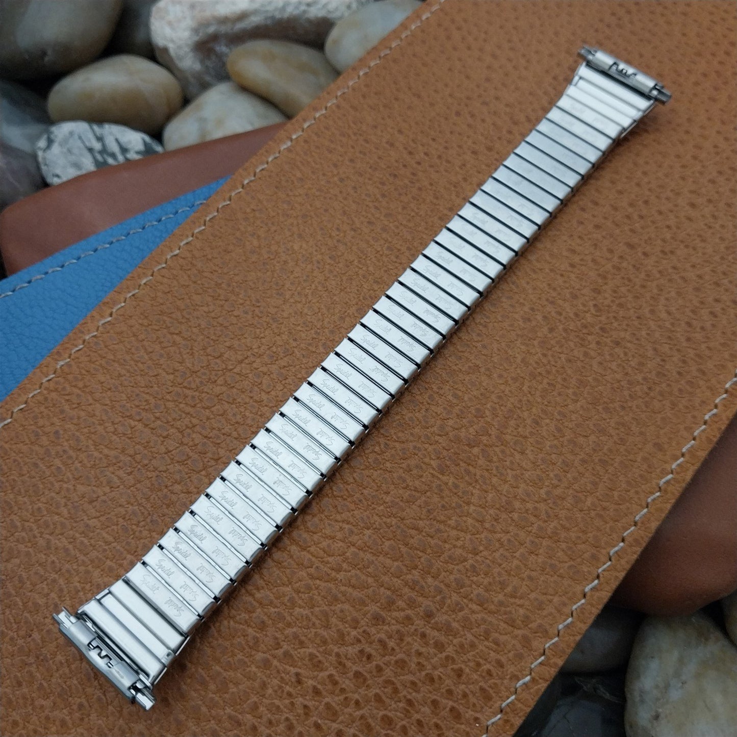 1970s USA Made Stainless Steel nos Flared Vintage Watch Band Speidel