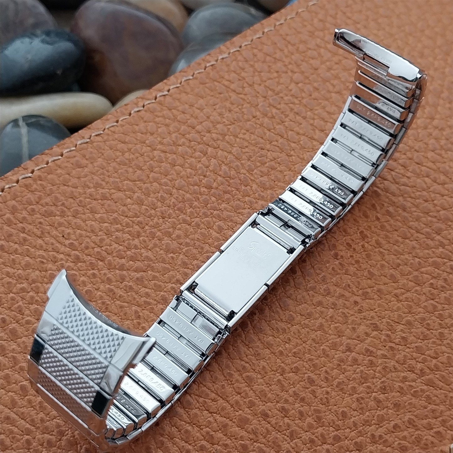 19mm 18mm 17mm White Gold-Fill Expansion Speidel Enfield 70s Vintage Watch Band