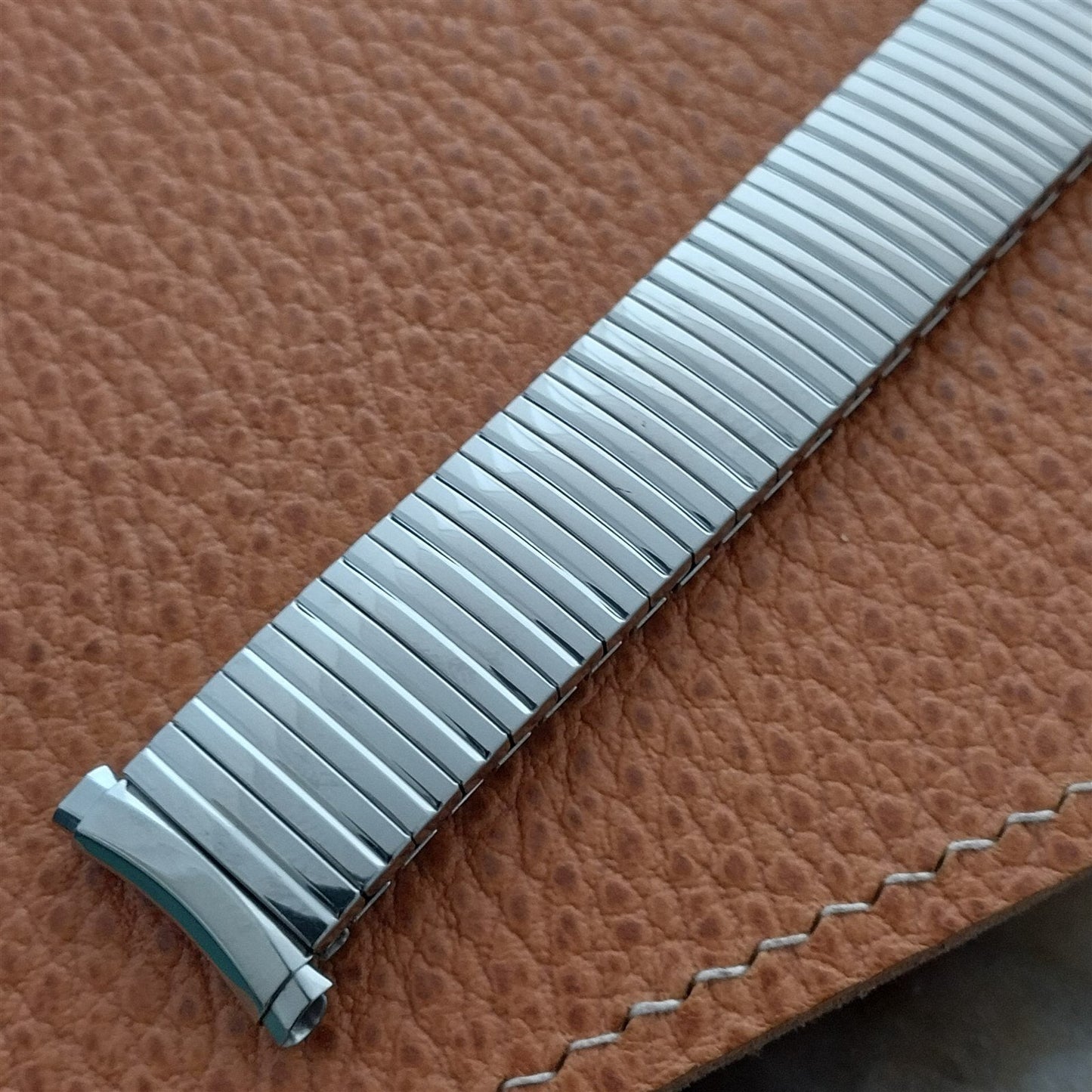 1970s 19mm 18mm Stainless Steel Speidel Linesman nos Vintage Watch Band