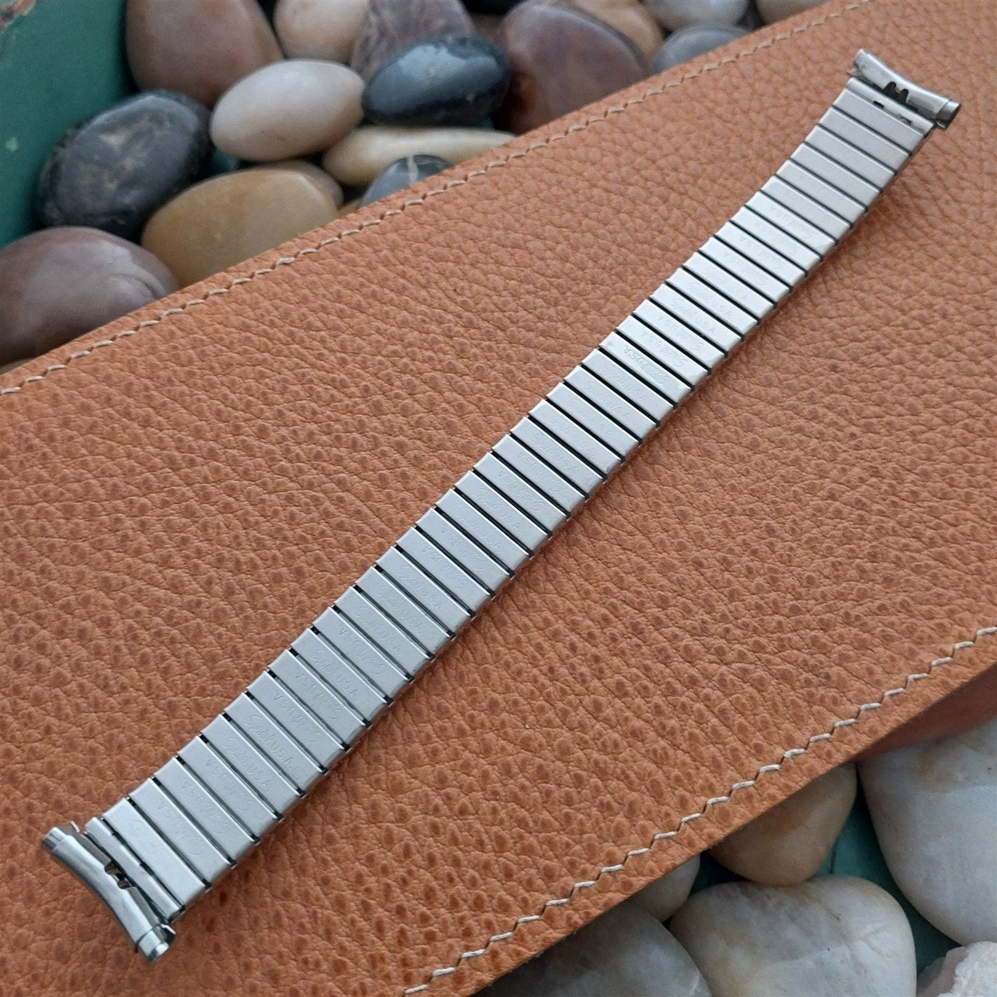 1970s 19mm 18mm Stainless Steel Speidel Linesman nos Vintage Watch Band