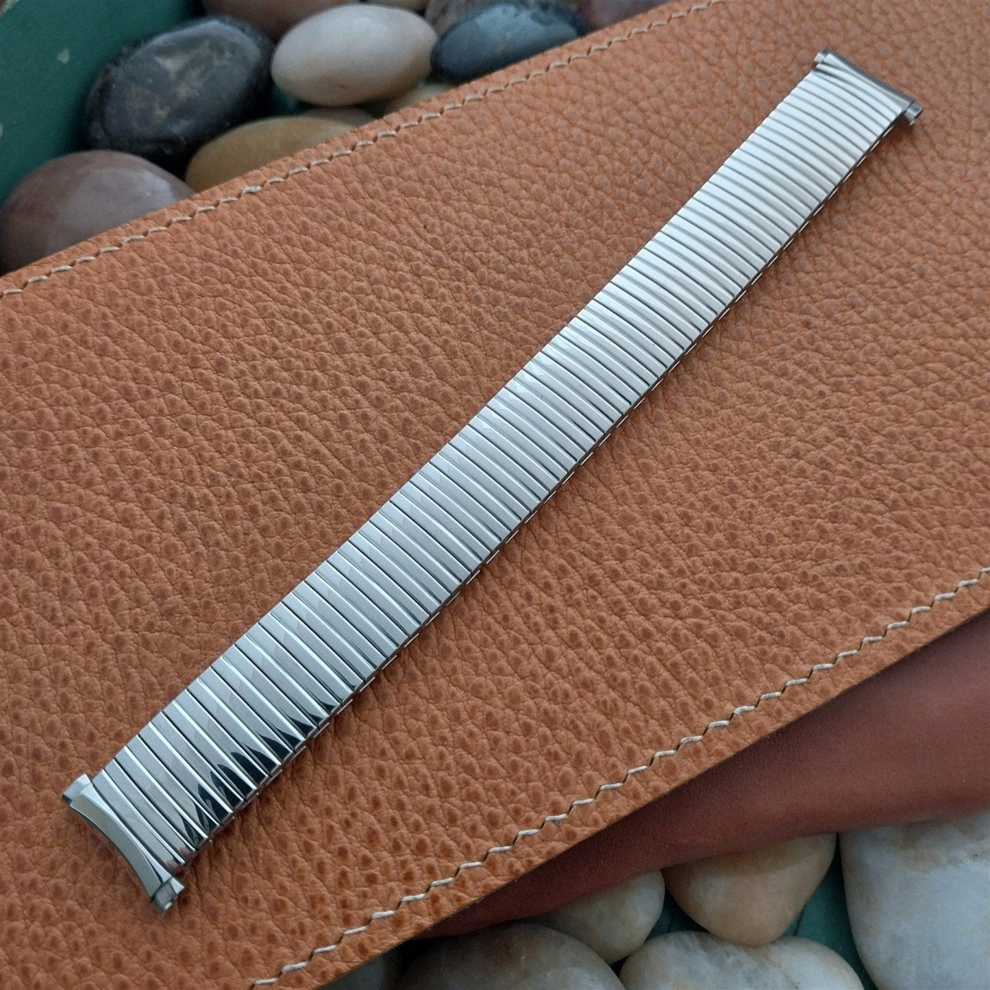 1970s 19mm 18mm Stainless Steel Speidel Linesman nos Vintage Watch Band