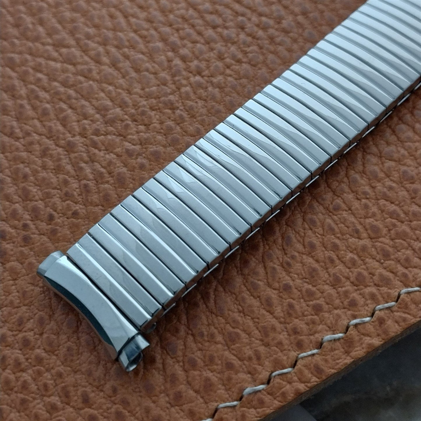 1970s 19mm 18mm Stainless Steel Speidel Linesman nos Vintage Watch Band