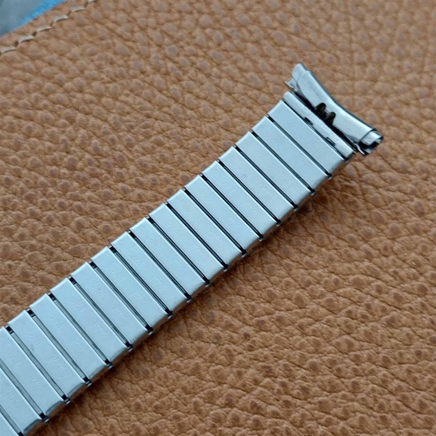 1970s 19mm 18mm Stainless Steel Speidel Linesman nos Vintage Watch Band