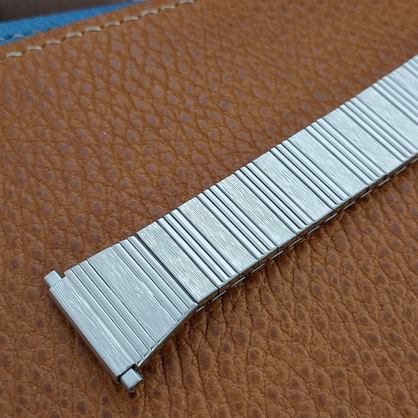 1970s Vintage Watch Band 22mm Speidel USA Stainless Steel Expansion Old-Stock