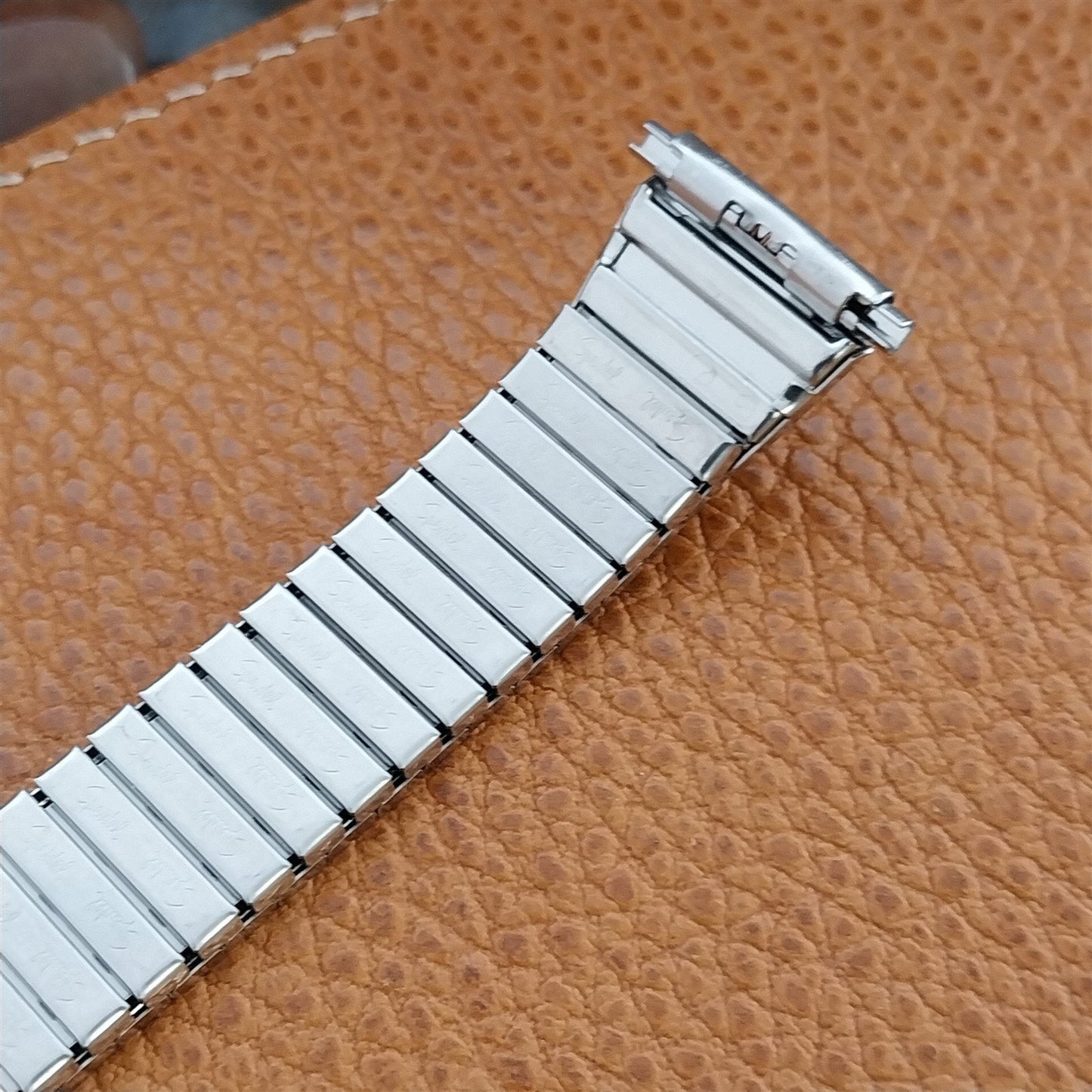 1970s Vintage Watch Band 22mm Speidel USA Stainless Steel Expansion Old-Stock