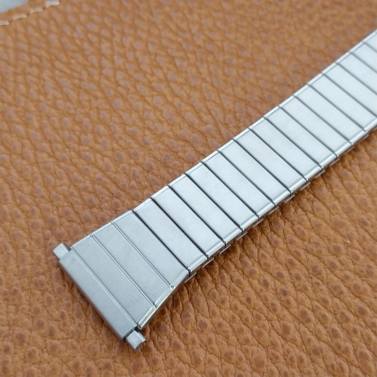 1970s Vintage Watch Band 22mm Speidel USA Stainless Steel Expansion Old-Stock