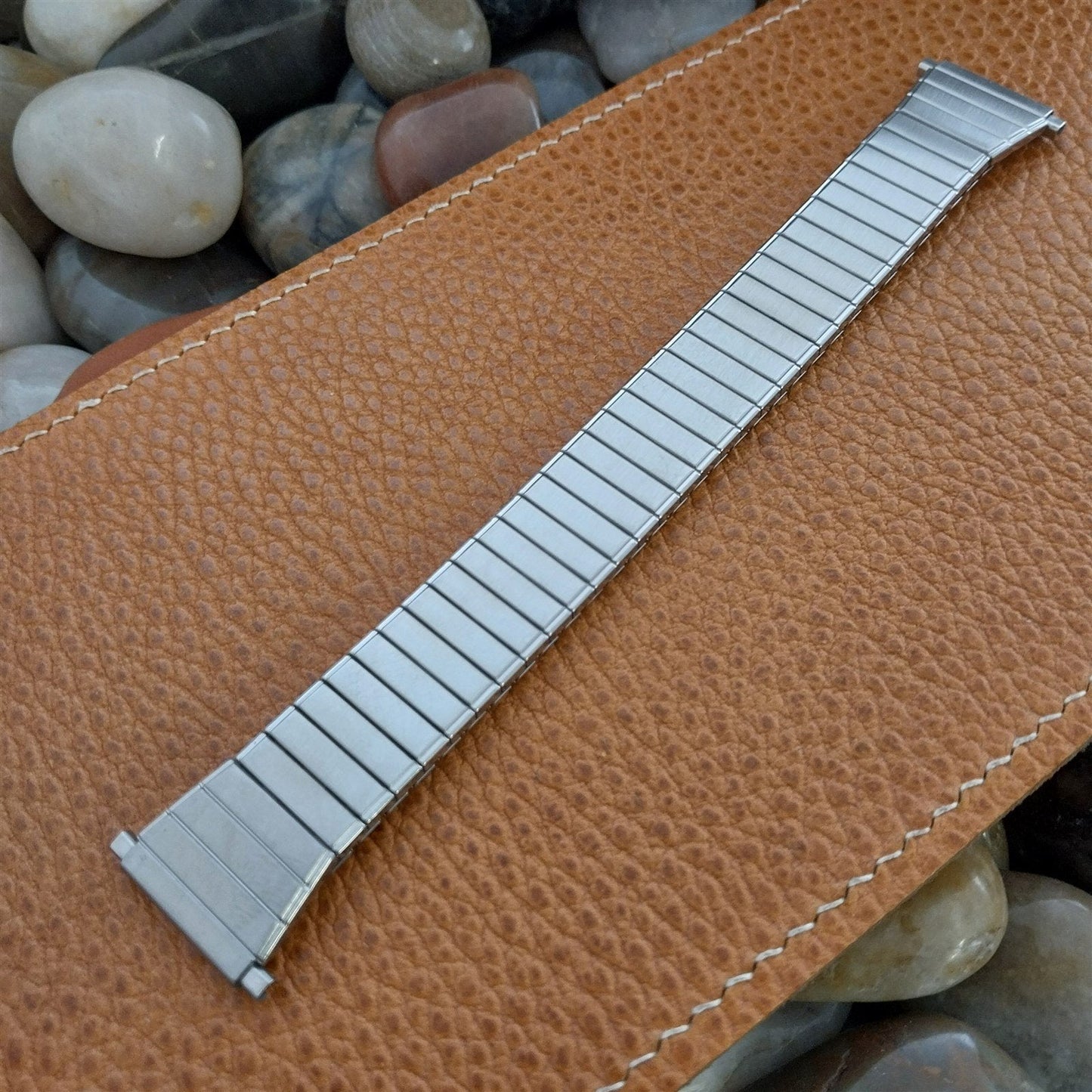 1970s Vintage Watch Band 22mm Speidel USA Stainless Steel Expansion Old-Stock