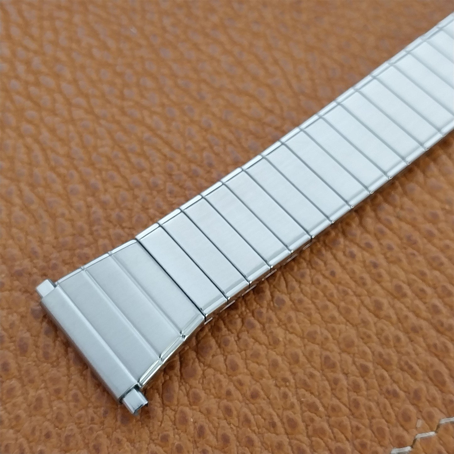 1970s Vintage Watch Band 22mm Speidel USA Stainless Steel Expansion Old-Stock