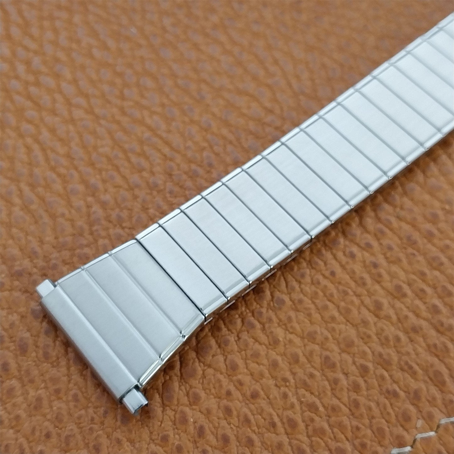 1970s Vintage Watch Band 22mm Speidel USA Stainless Steel Expansion Old-Stock