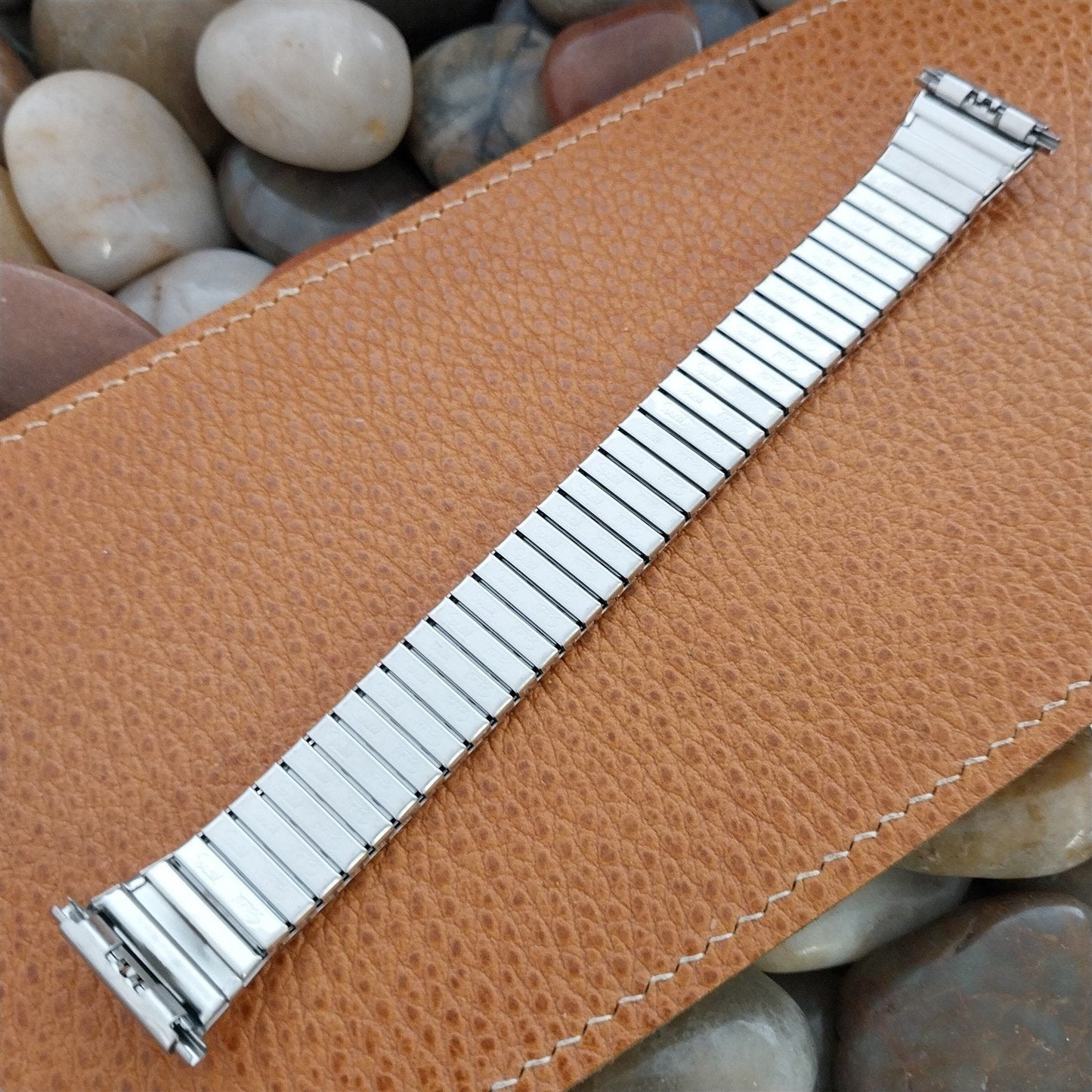 1970s Vintage Watch Band 22mm Speidel USA Stainless Steel Expansion Old-Stock