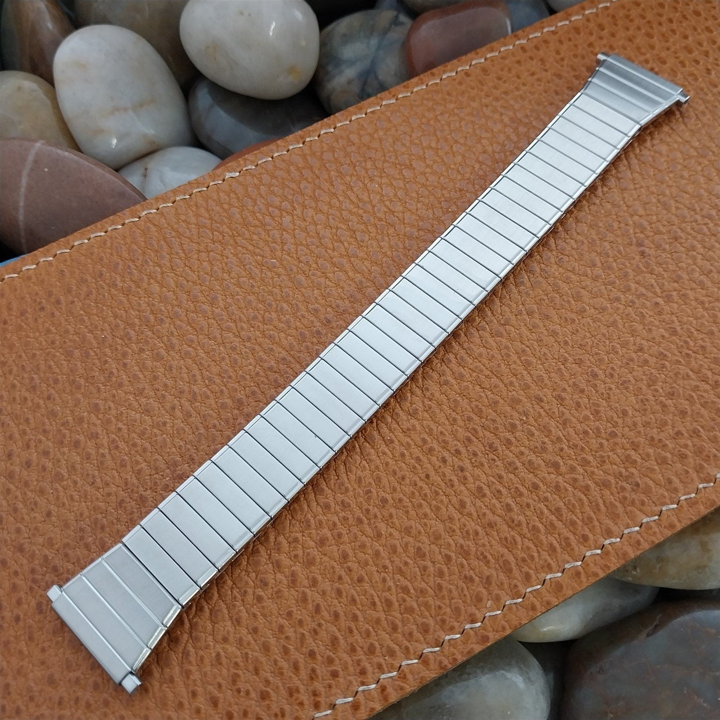 1970s Vintage Watch Band 22mm Speidel USA Stainless Steel Expansion Old-Stock