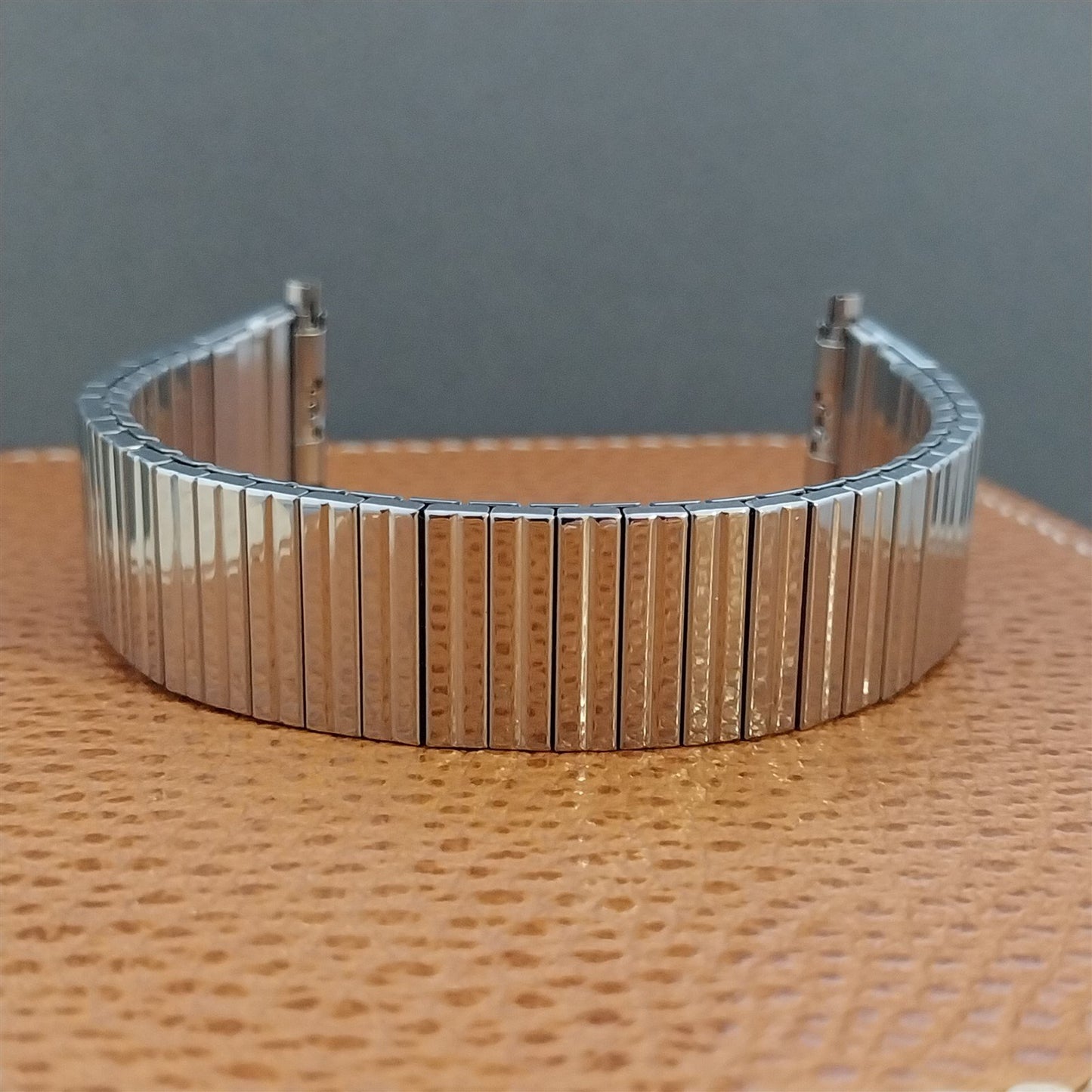 1970s Vintage Watch Band 22mm Speidel USA Stainless Steel Expansion Old-Stock