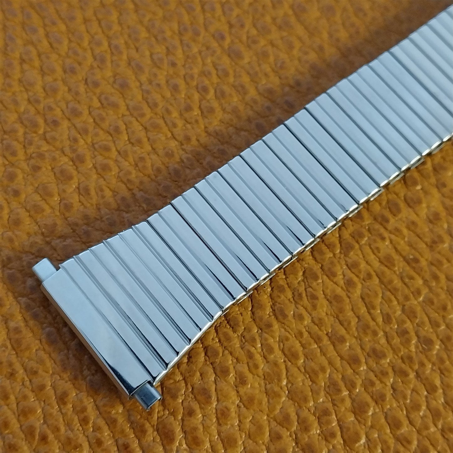 1970s Vintage Watch Band 22mm Speidel USA Stainless Steel Expansion Old-Stock