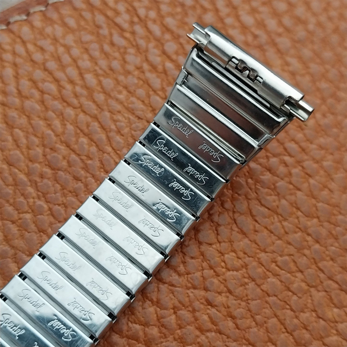 Long 22mm 20mm Unused Speidel Stainless Steel Stretch 1970s Watch Band