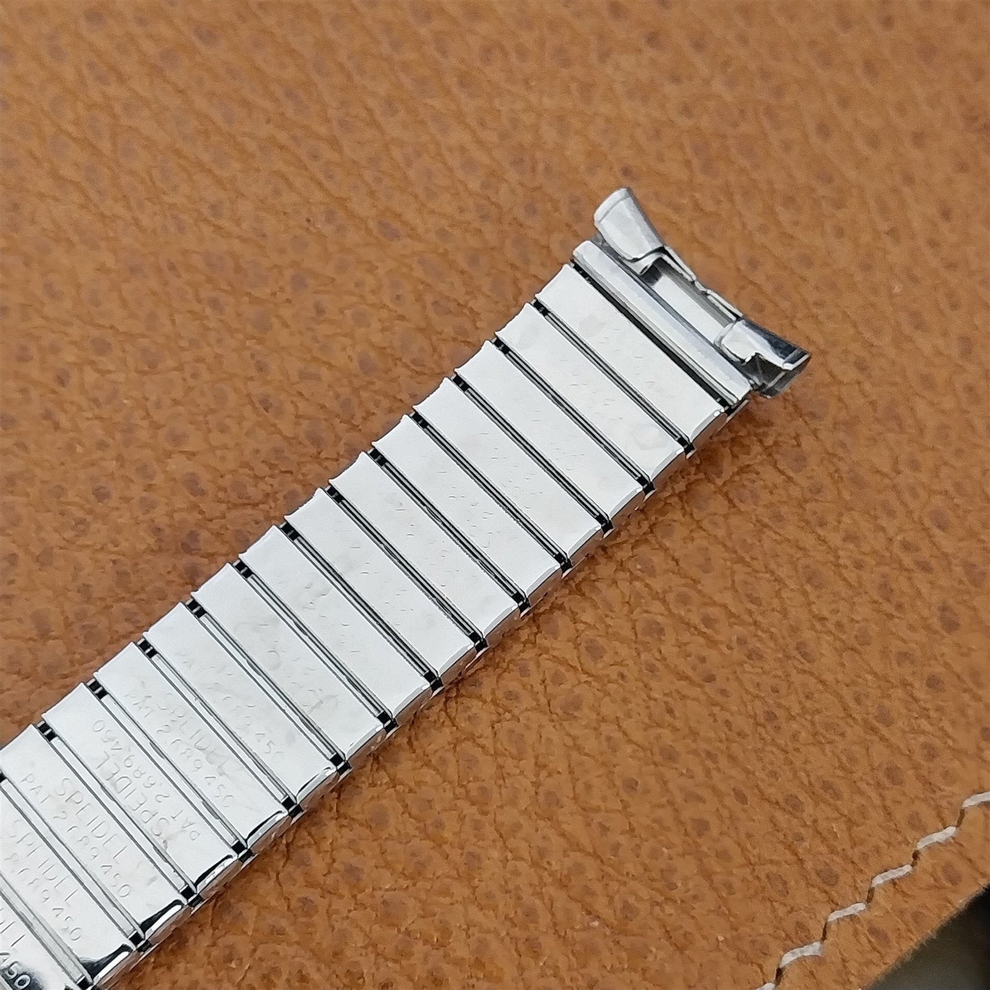 1965 17.2mm Speidel Plainsman Stainless Long Unused nos Vintage Watch Band