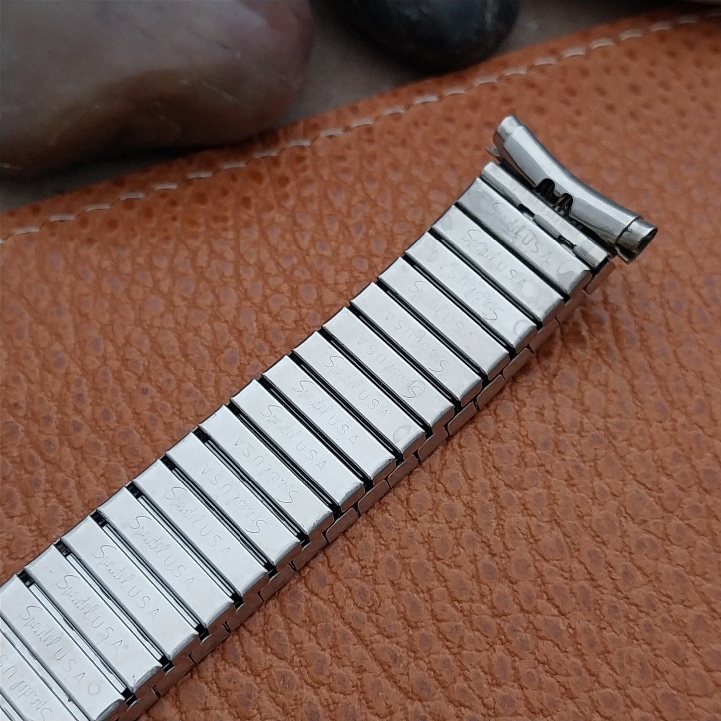 19mm 18mm Speidel Radial Long Stainless Wide 1970s Unused Vintage Watch Band