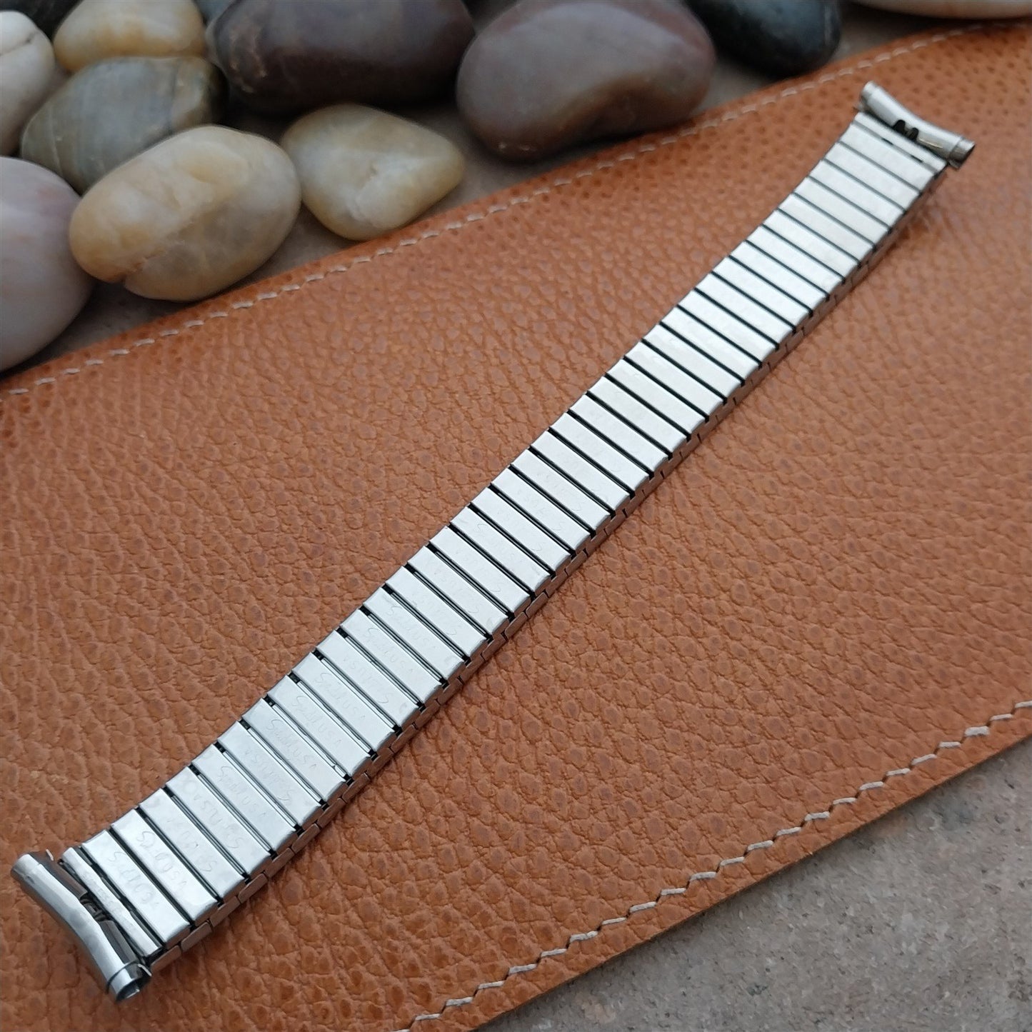 19mm 18mm Speidel Radial Long Stainless Wide 1970s Unused Vintage Watch Band