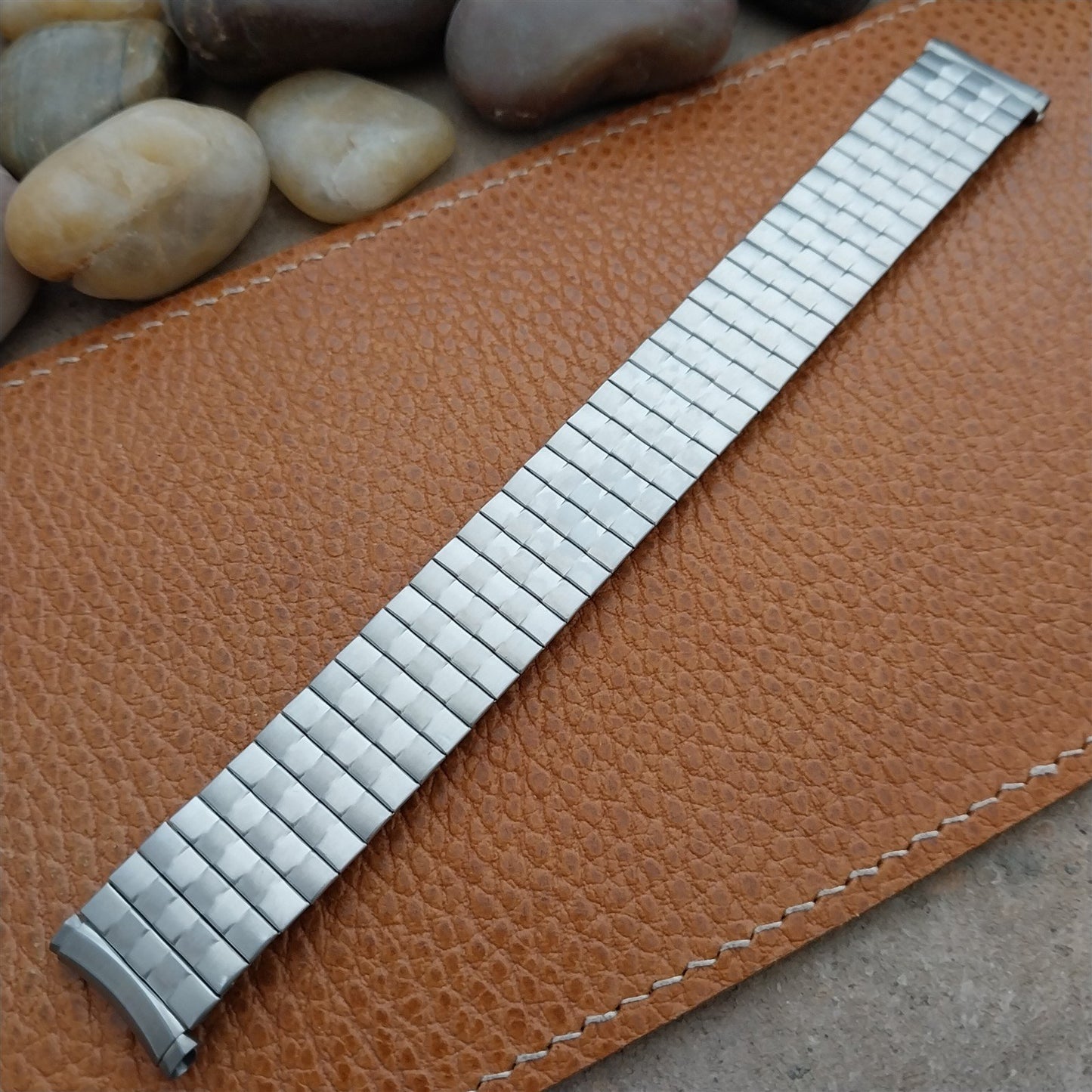 19mm 18mm Speidel Radial Long Stainless Wide 1970s Unused Vintage Watch Band