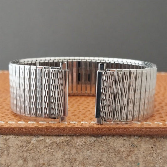 Speidel USA Wide Stainless Steel Expansion nos Vintage Watch Band 22mm 20mm 19mm