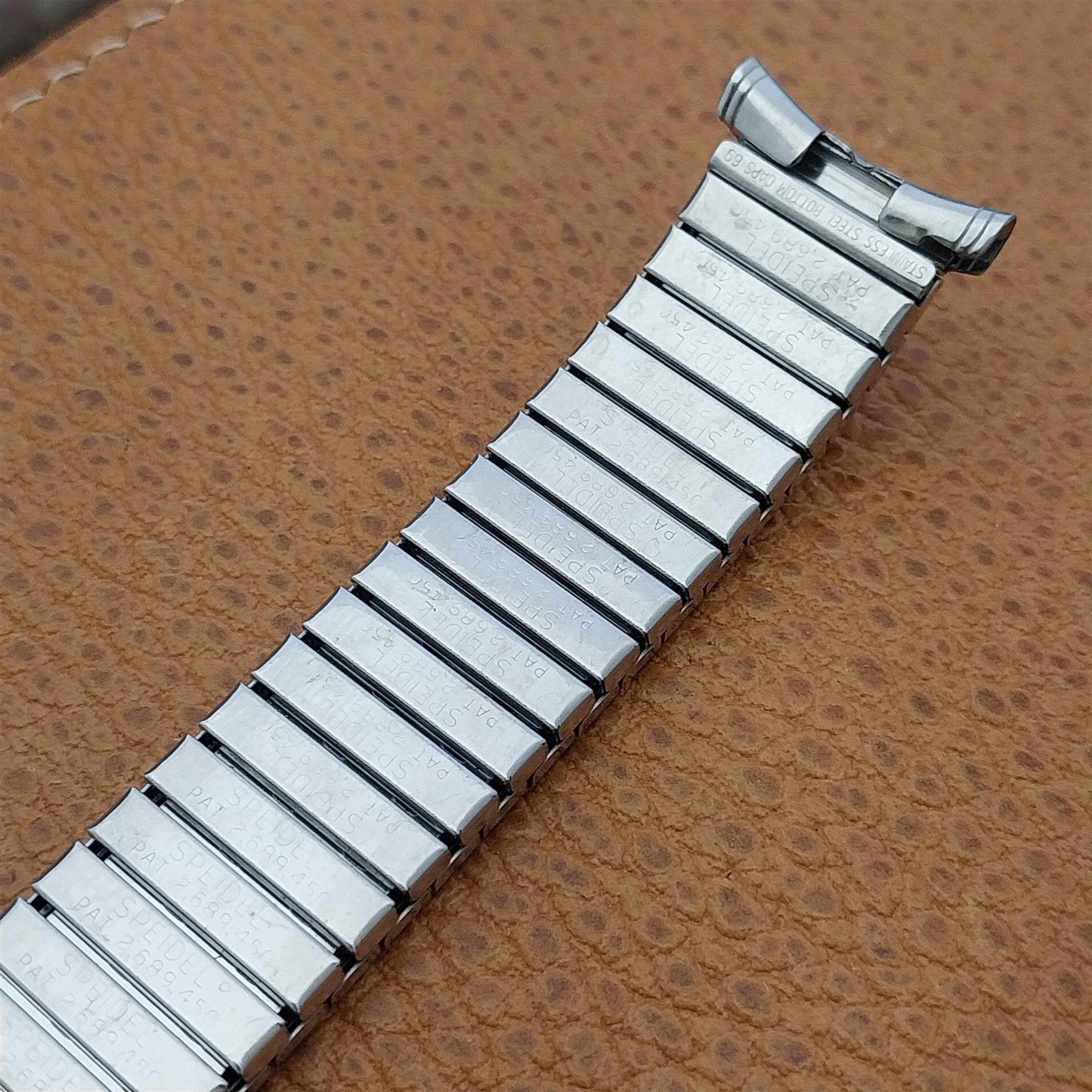 USA Made Stainless Steel 1969 Speidel Linesman 19mm nos Vintage Watch Band