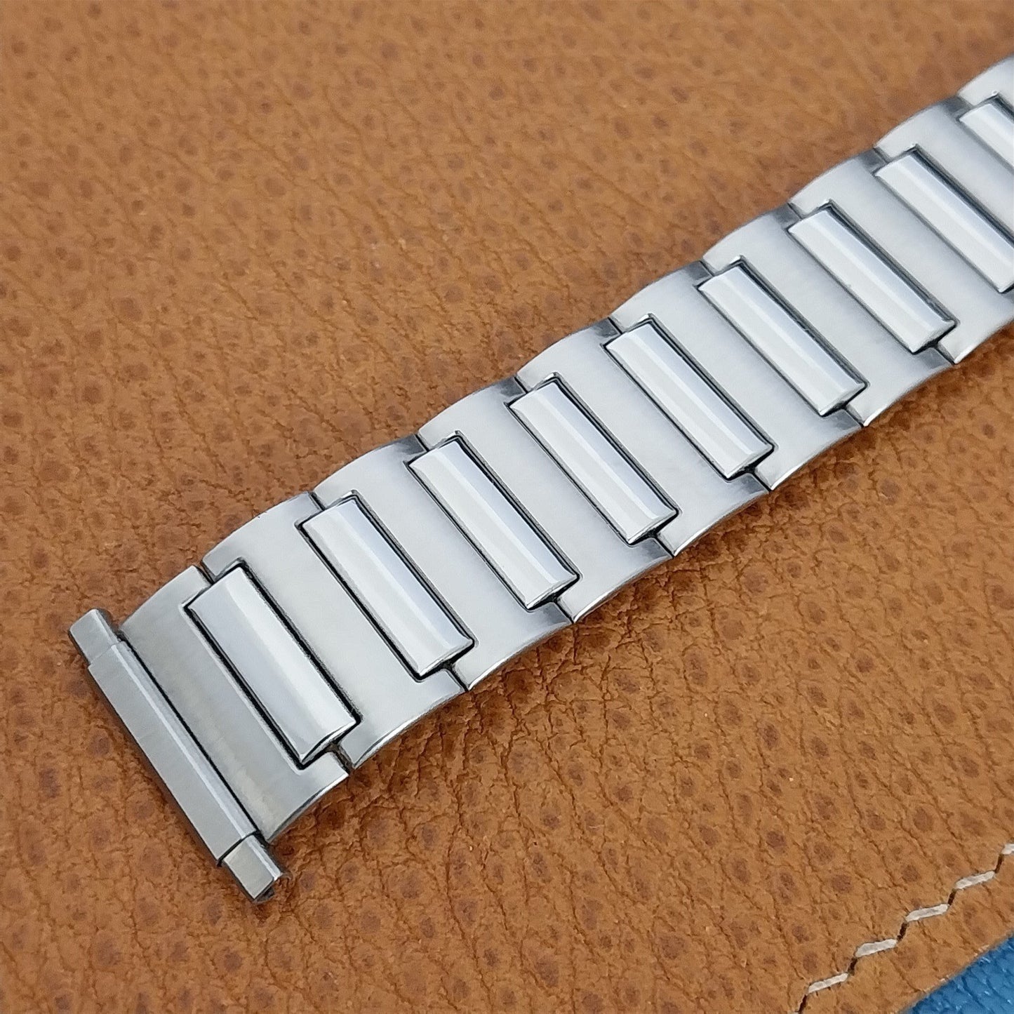 Vintage 22mm 20mm 19mm Stainless Steel Speidel Long Unused nos 1970s Watch Band