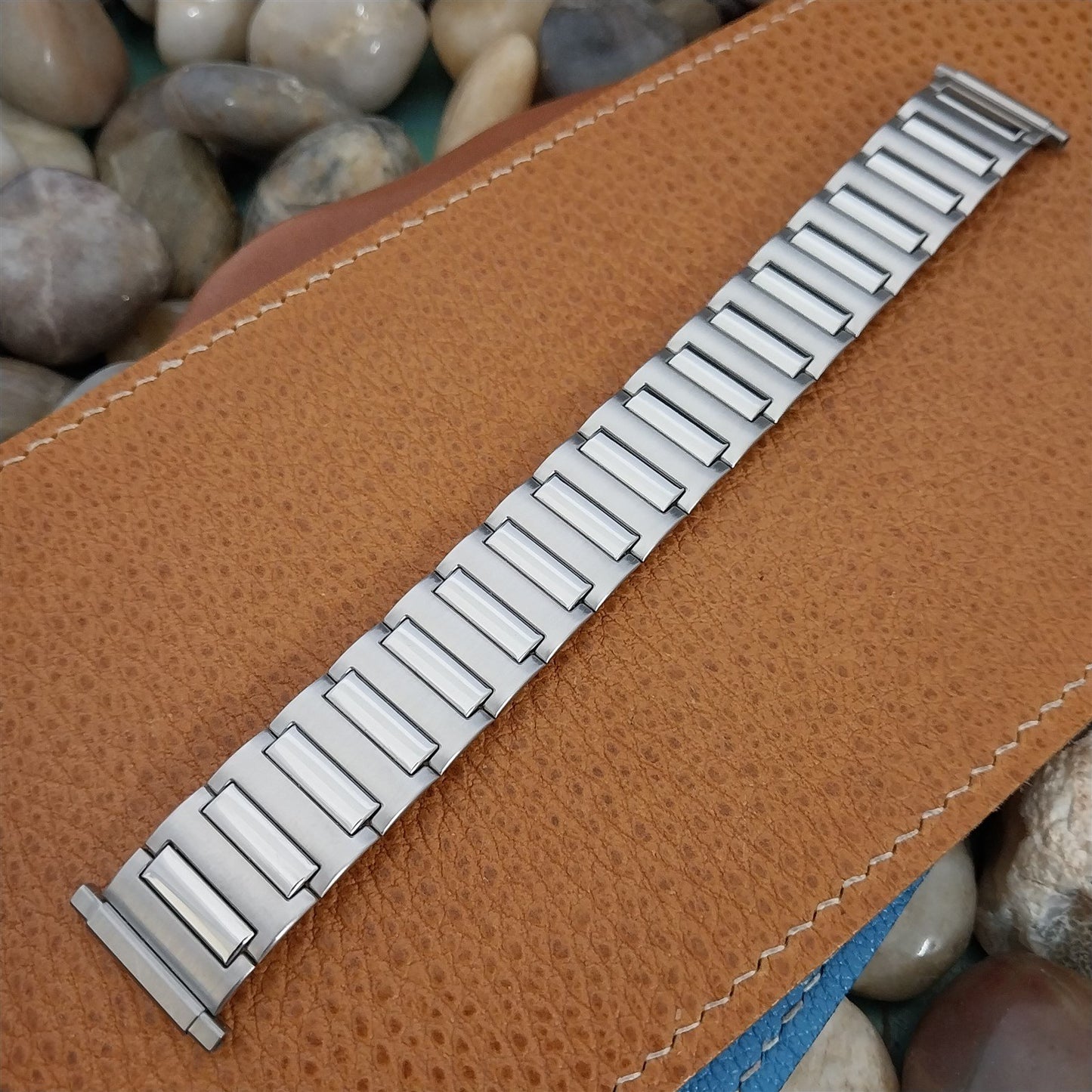 Vintage 22mm 20mm 19mm Stainless Steel Speidel Long Unused nos 1970s Watch Band