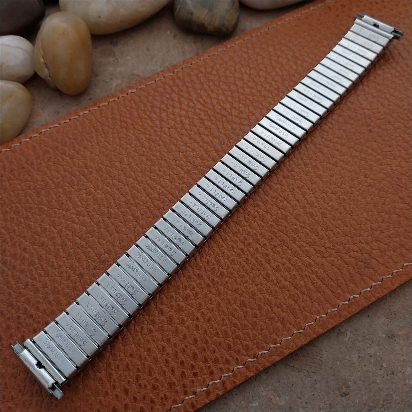 19mm 18mm 1970s Speidel Valencia Stainless Steel nos Long Vintage Watch Band